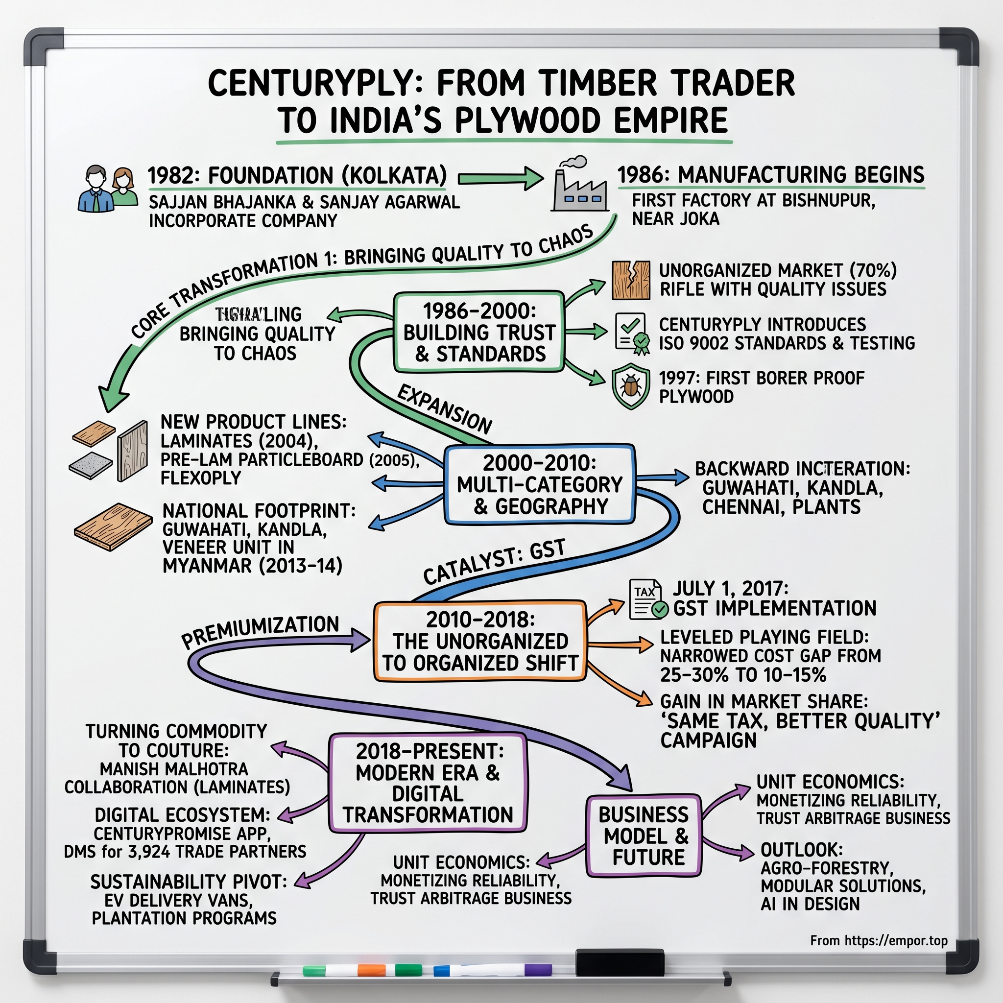 Century Plyboards (India) visual story map