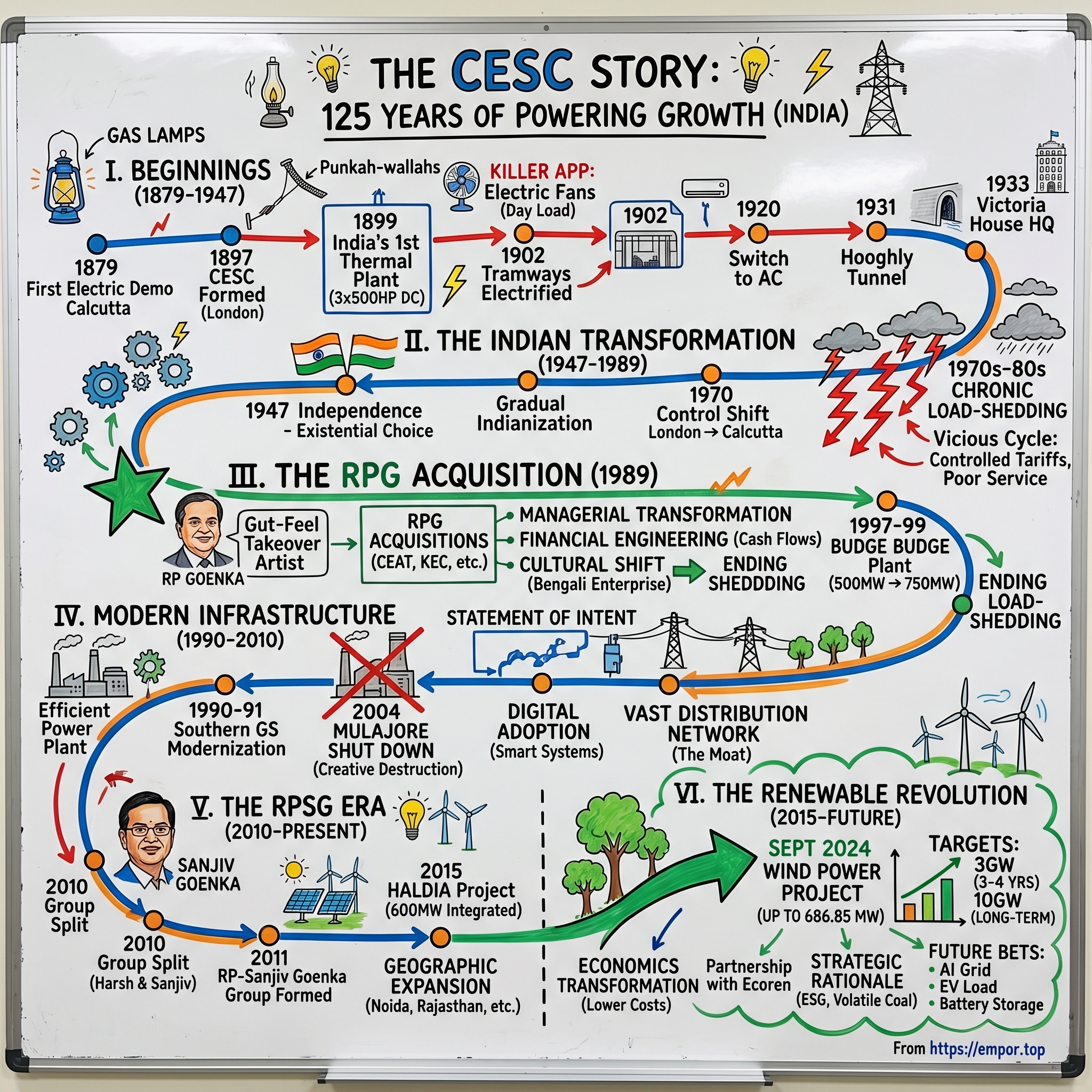 CESC Limited visual story map