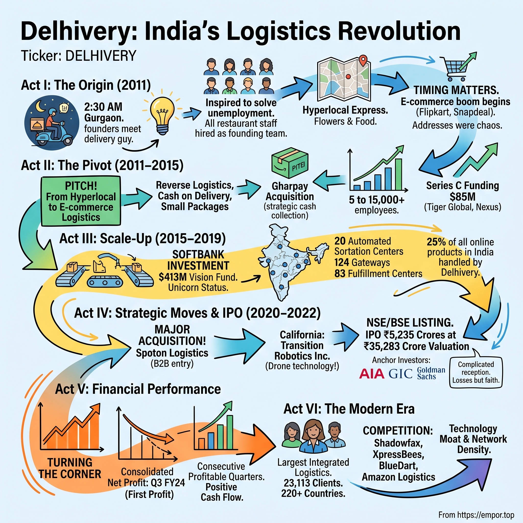 Delhivery visual story map