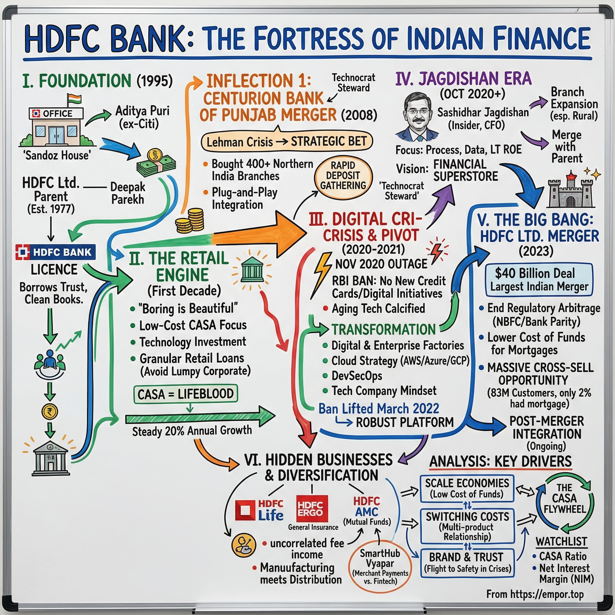 HDFC Bank visual story map