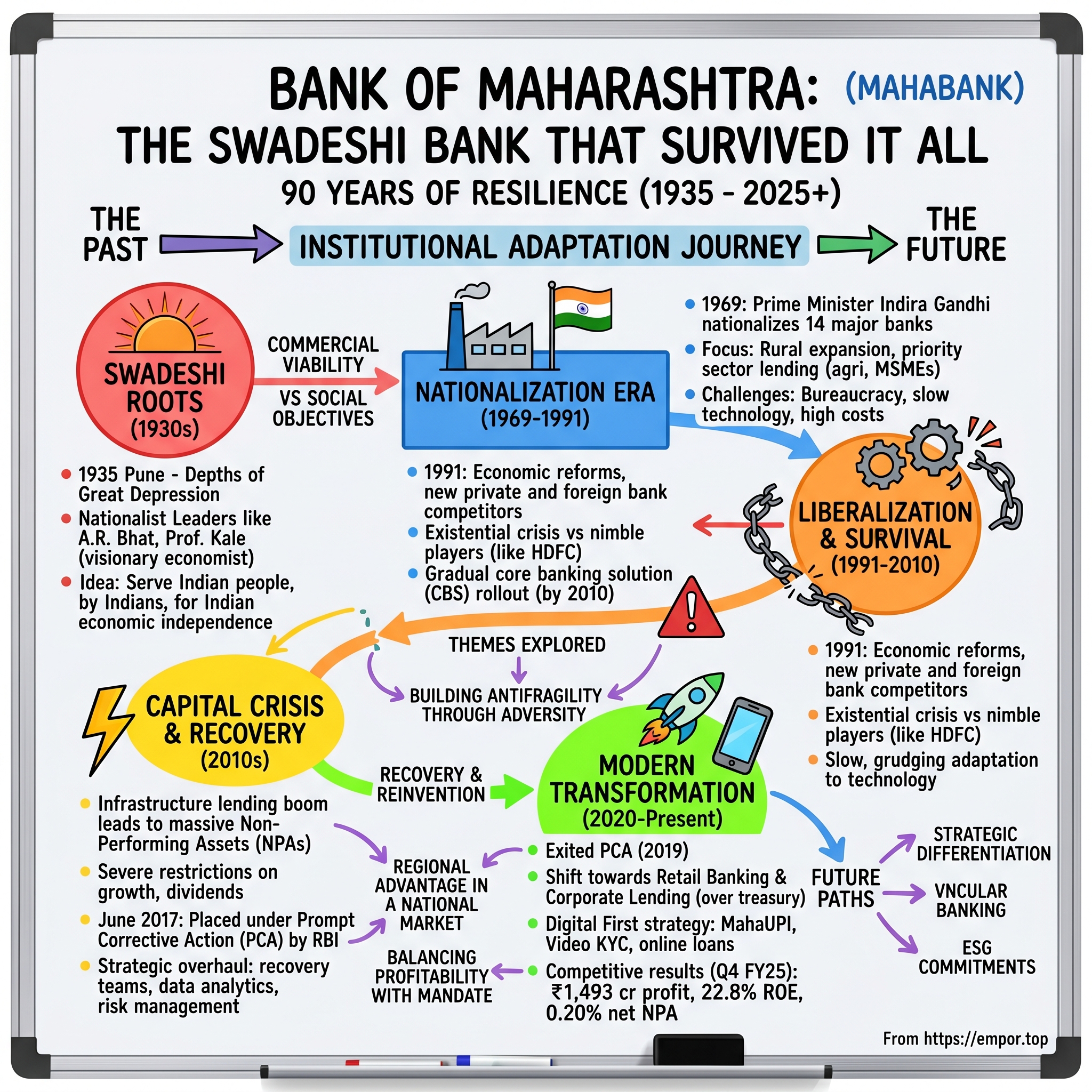 Bank of Maharashtra visual story map