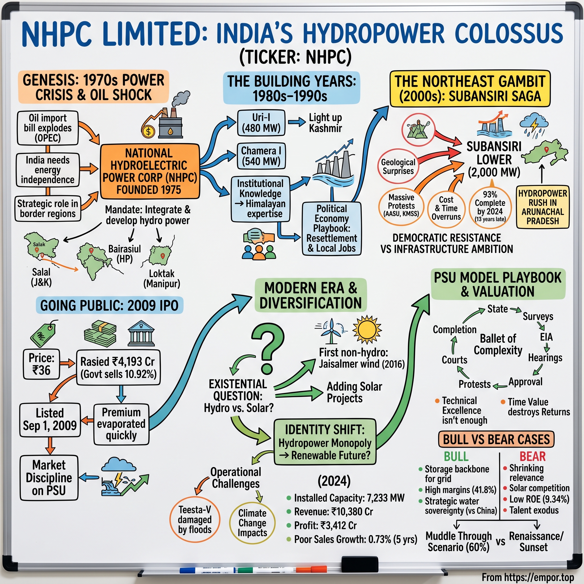 NHPC Limited visual story map