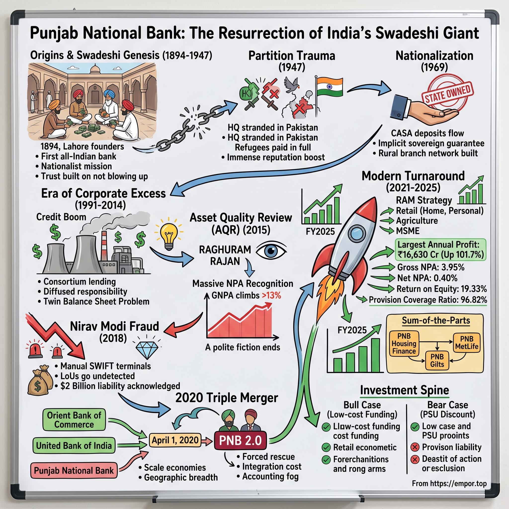 Punjab National Bank visual story map