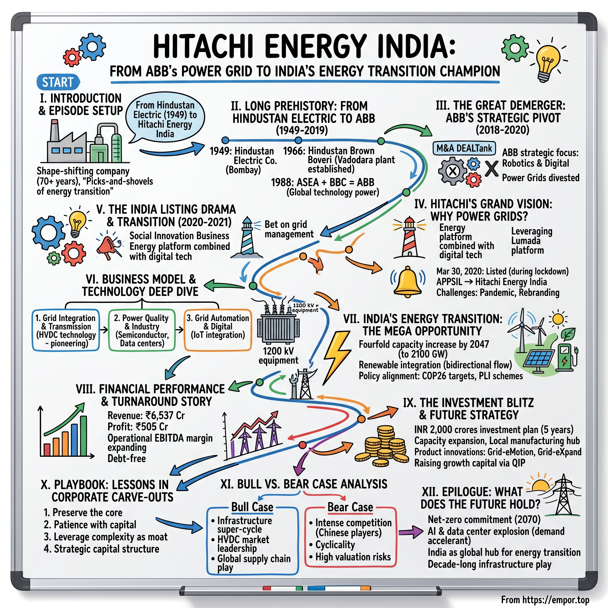 Hitachi Energy India visual story map
