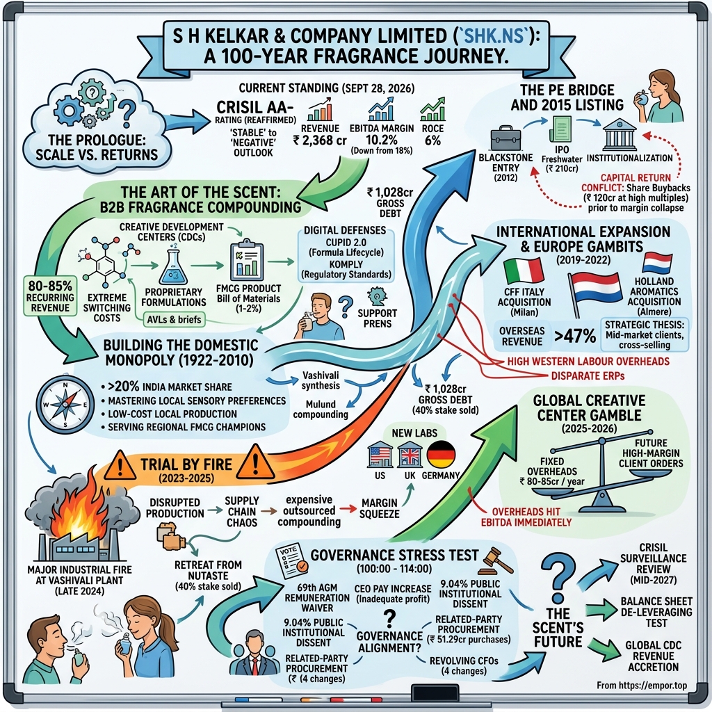 S H Kelkar and Company Limited visual story map