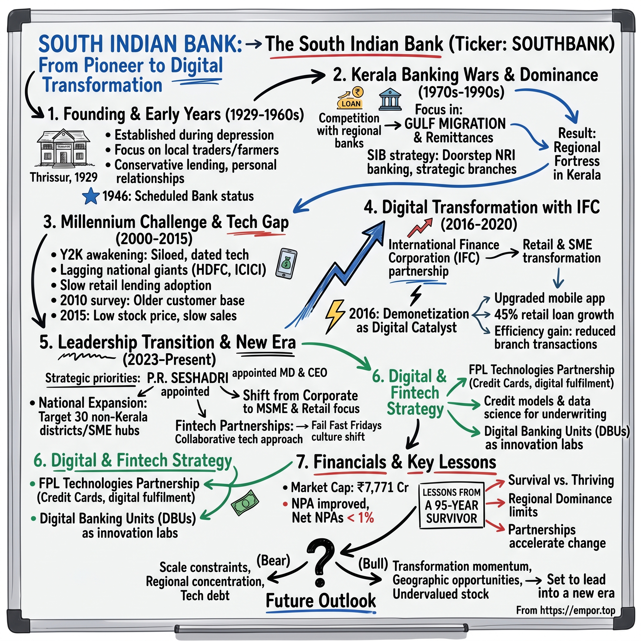 The South Indian Bank visual story map