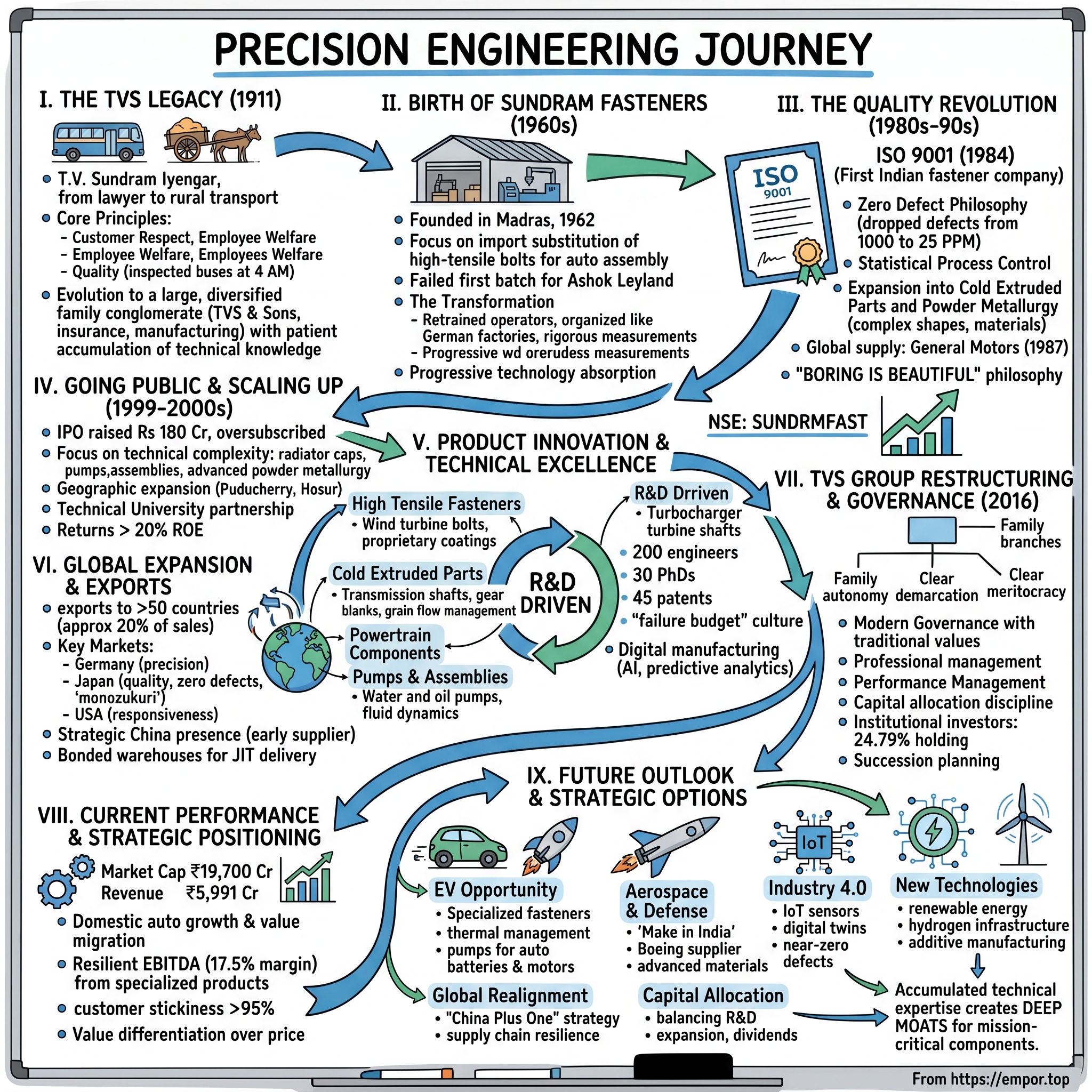 Sundram Fasteners visual story map