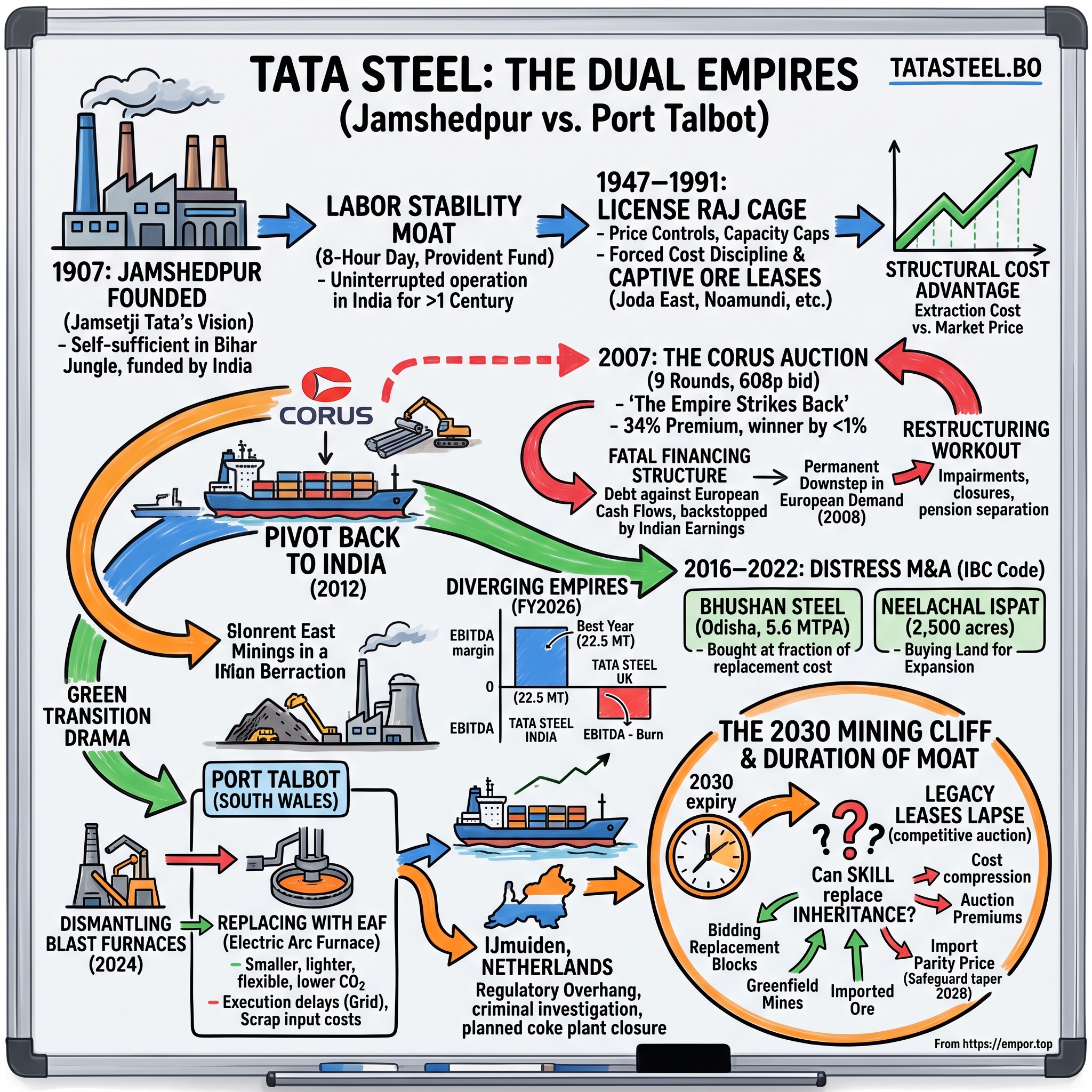 Tata Steel Limited visual story map