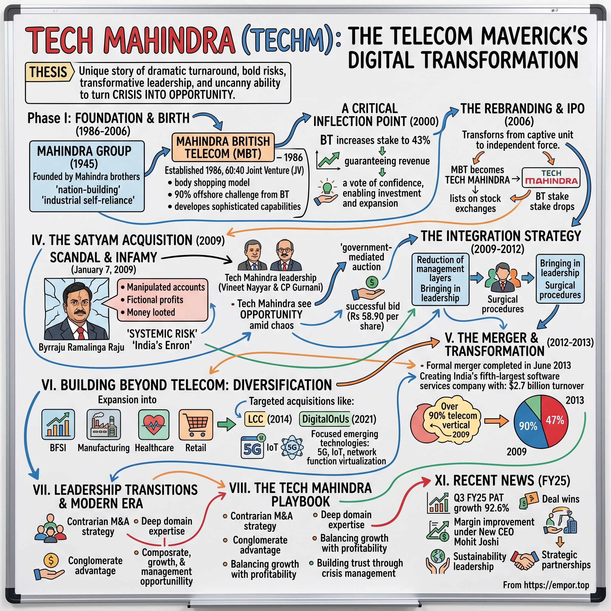 Tech Mahindra visual story map