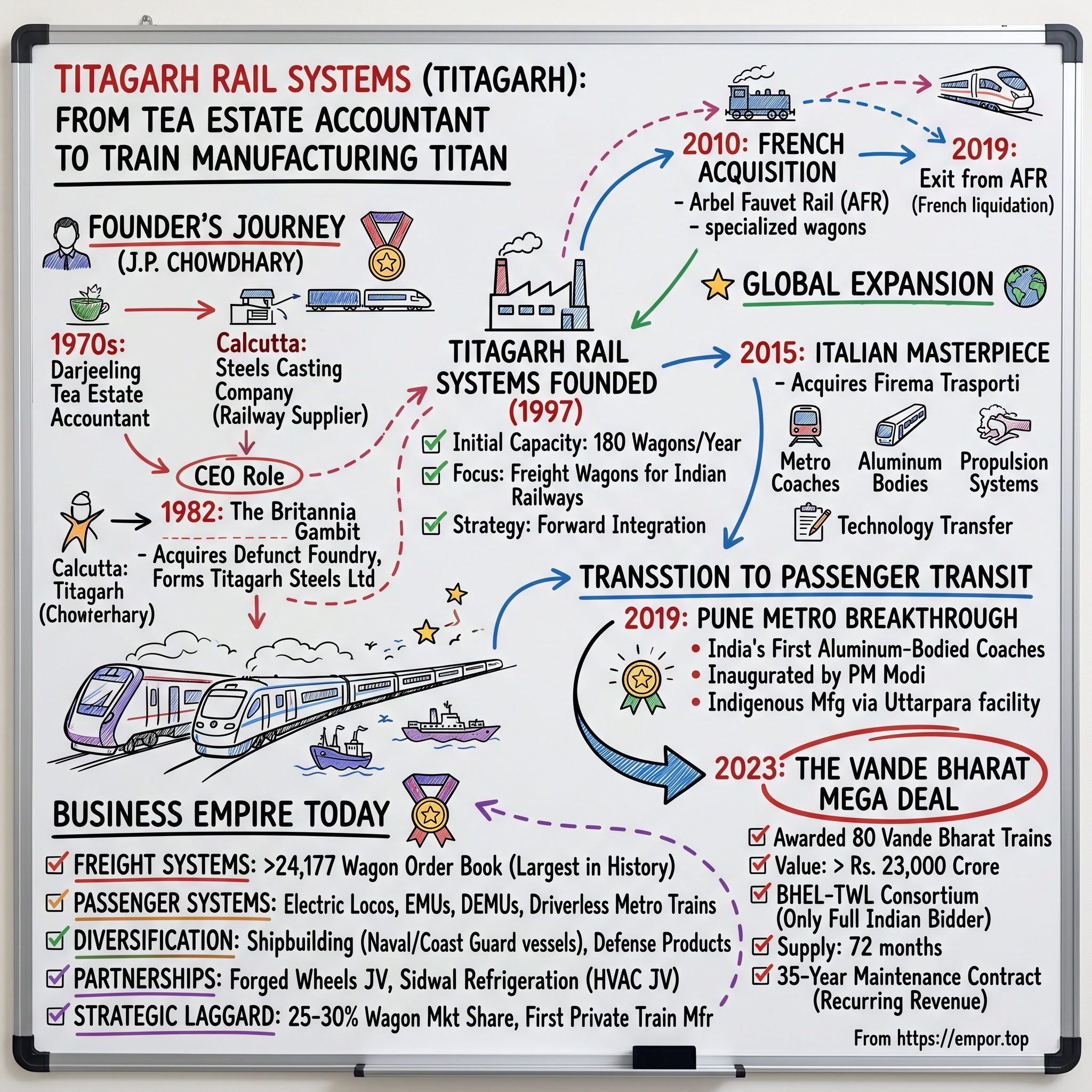 Titagarh Rail Systems visual story map