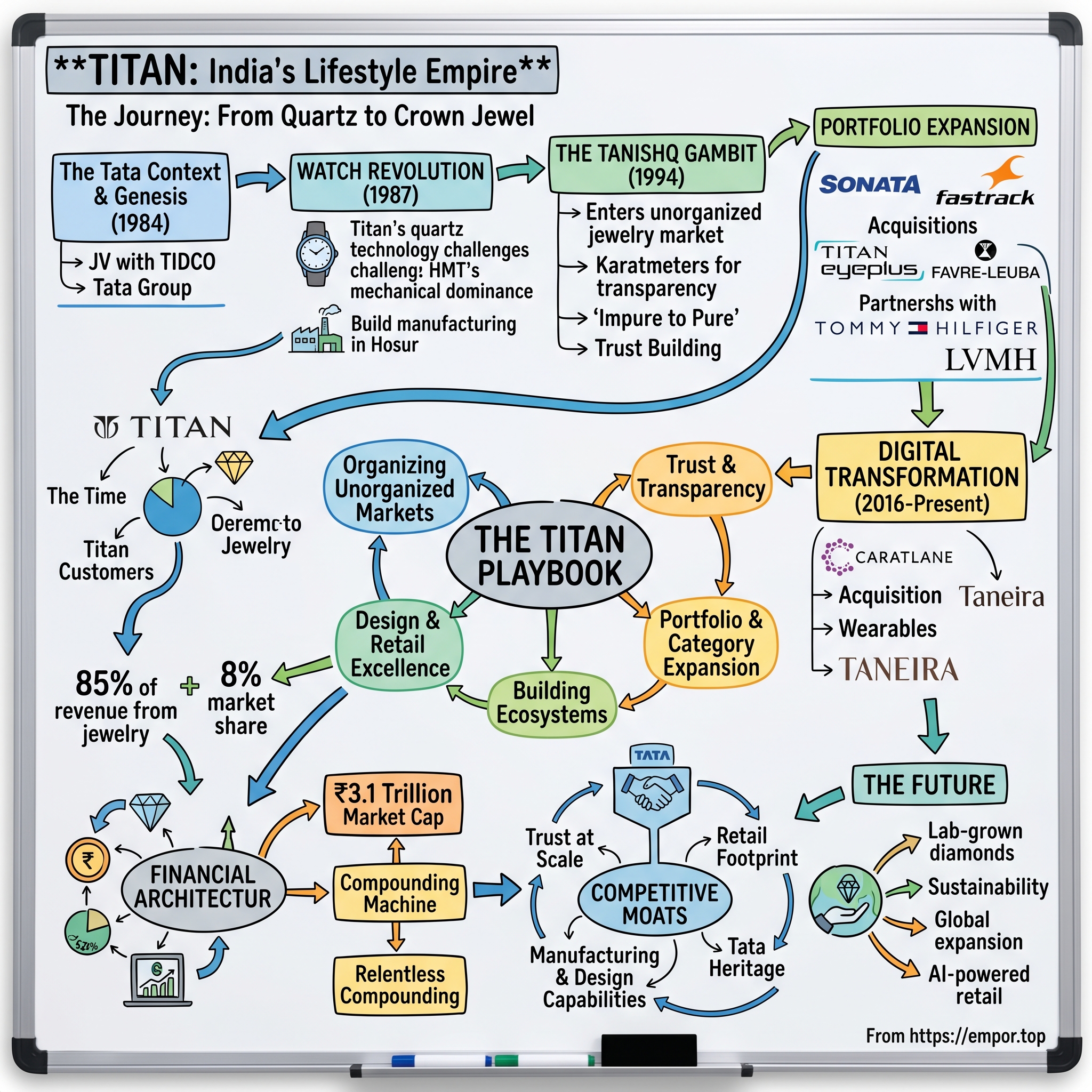 Titan Company visual story map