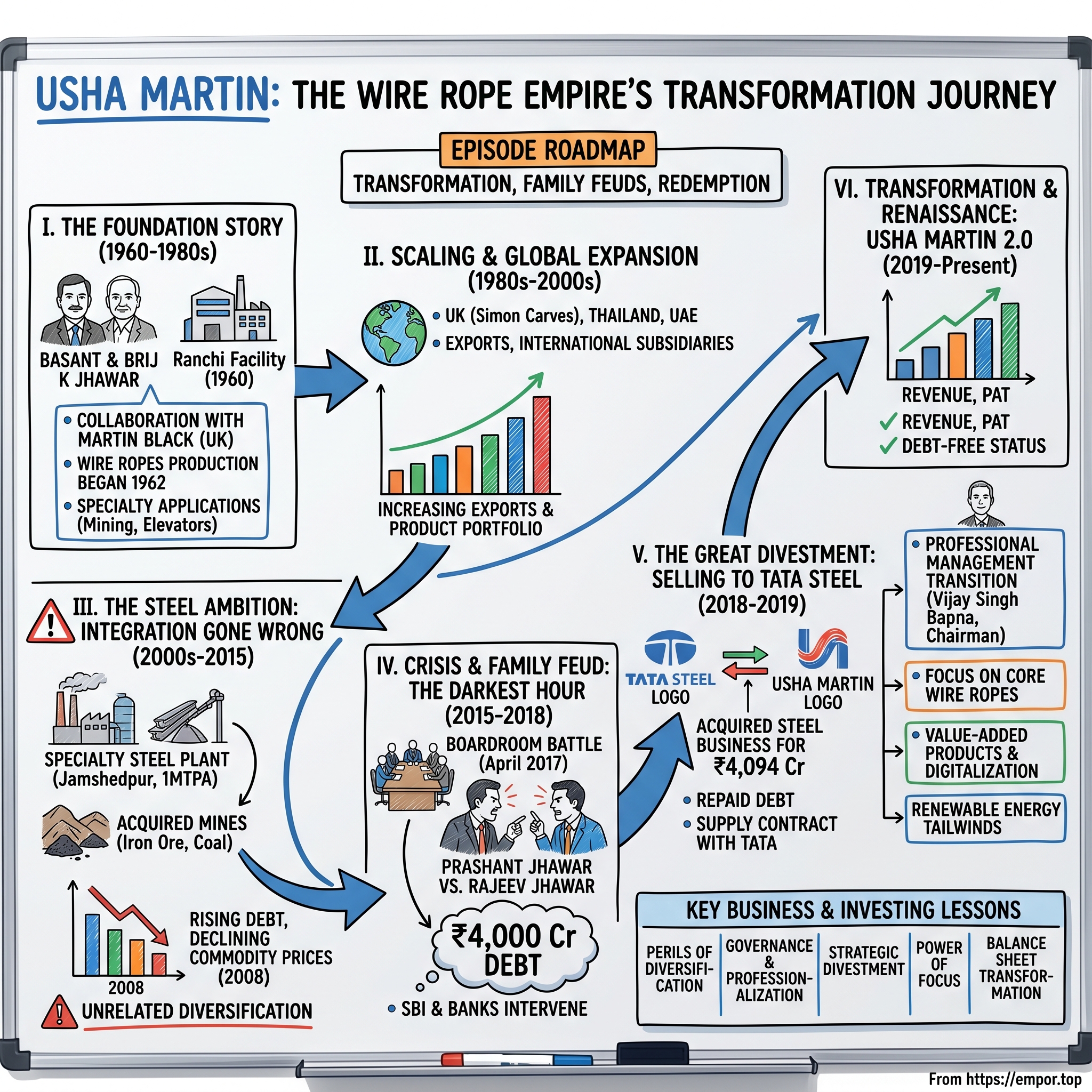 Usha Martin visual story map