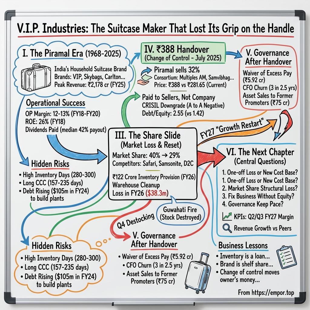 V.I.P. Industries Limited visual story map