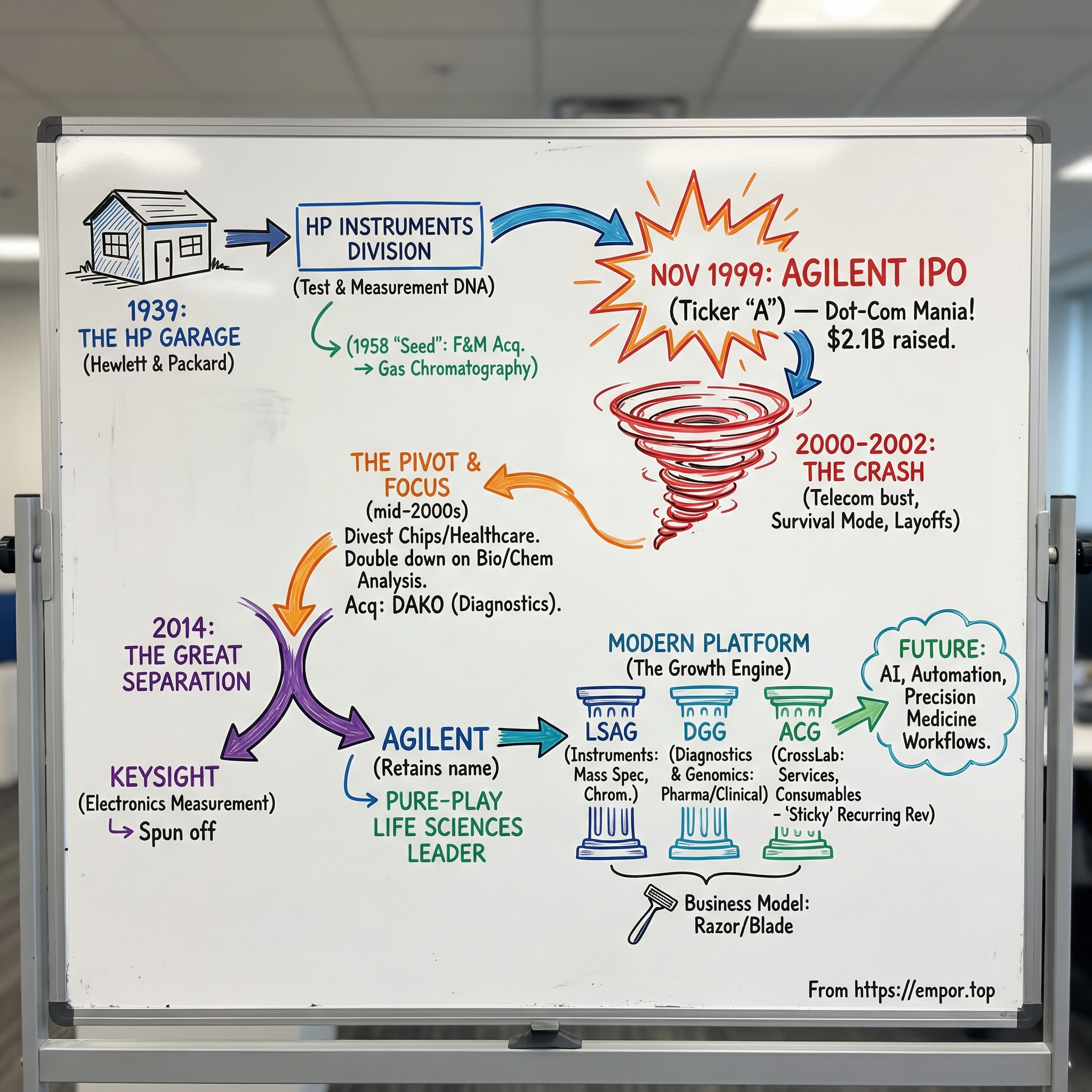 Agilent Technologies visual story map