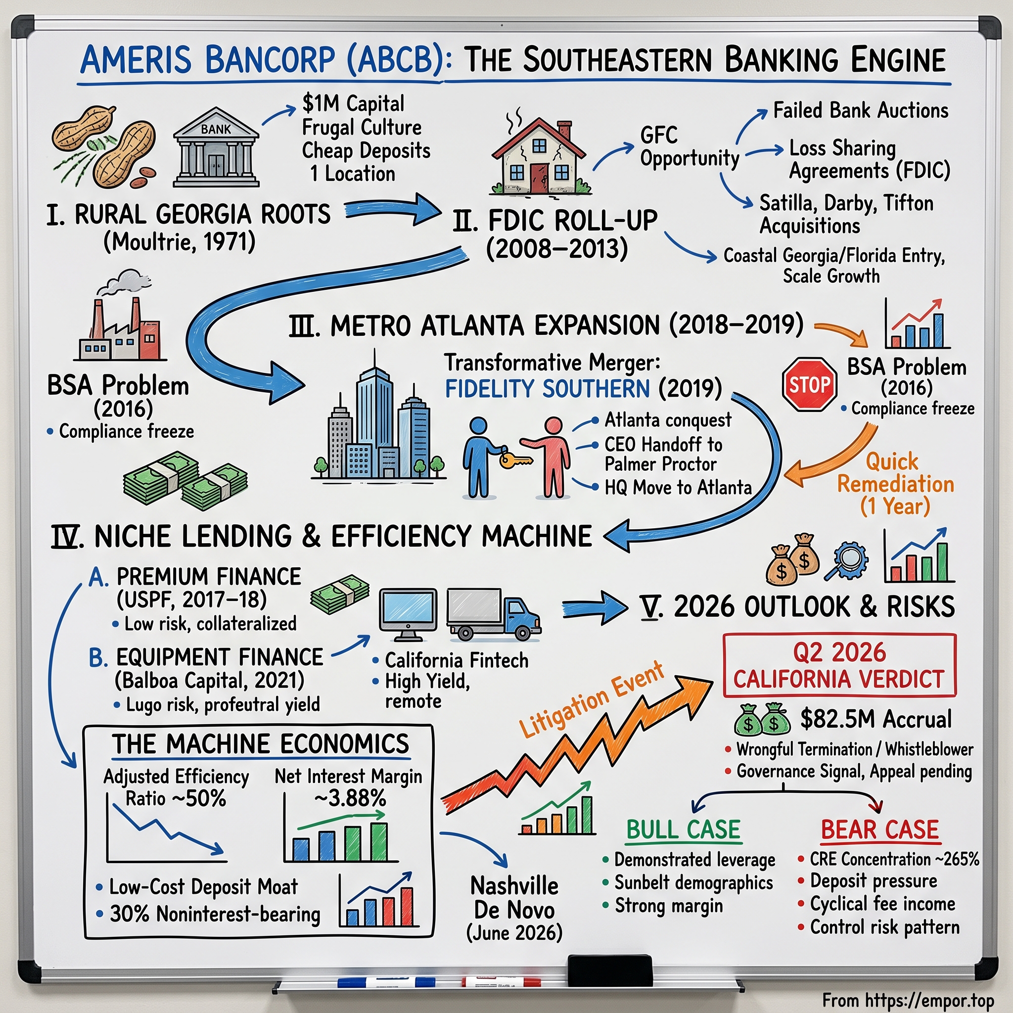 Ameris Bancorp visual story map