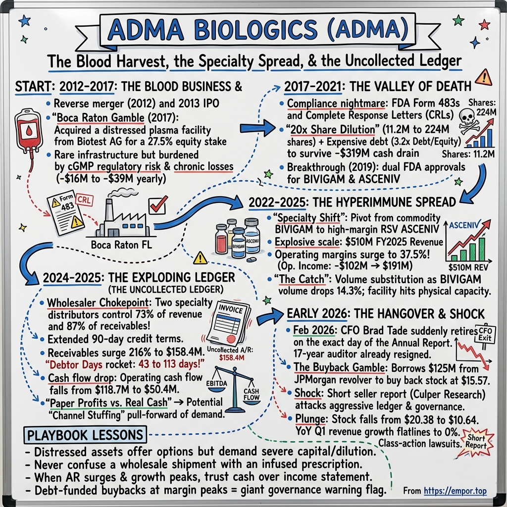 ADMA Biologics visual story map