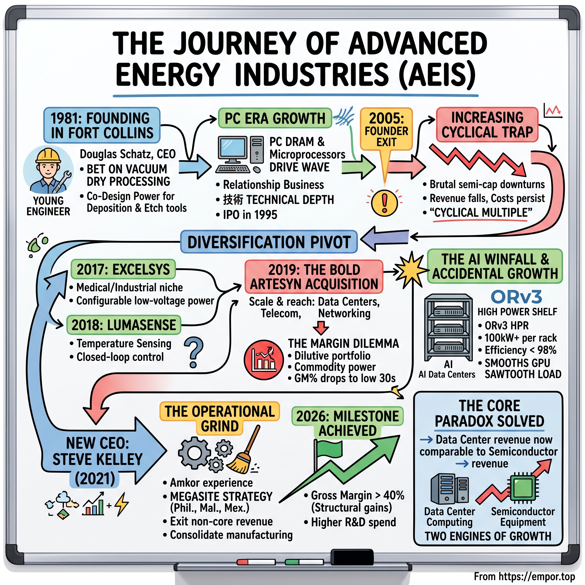 Advanced Energy Industries visual story map