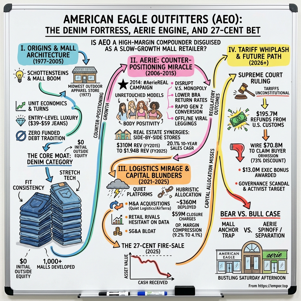 American Eagle Outfitters visual story map