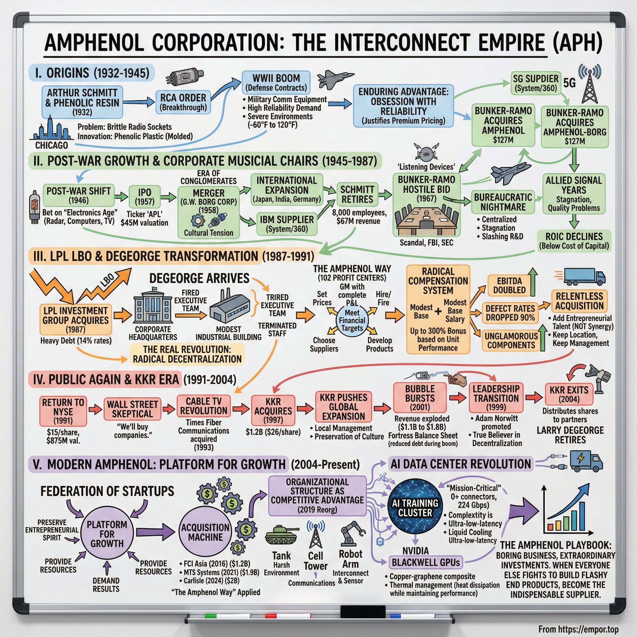 Amphenol visual story map