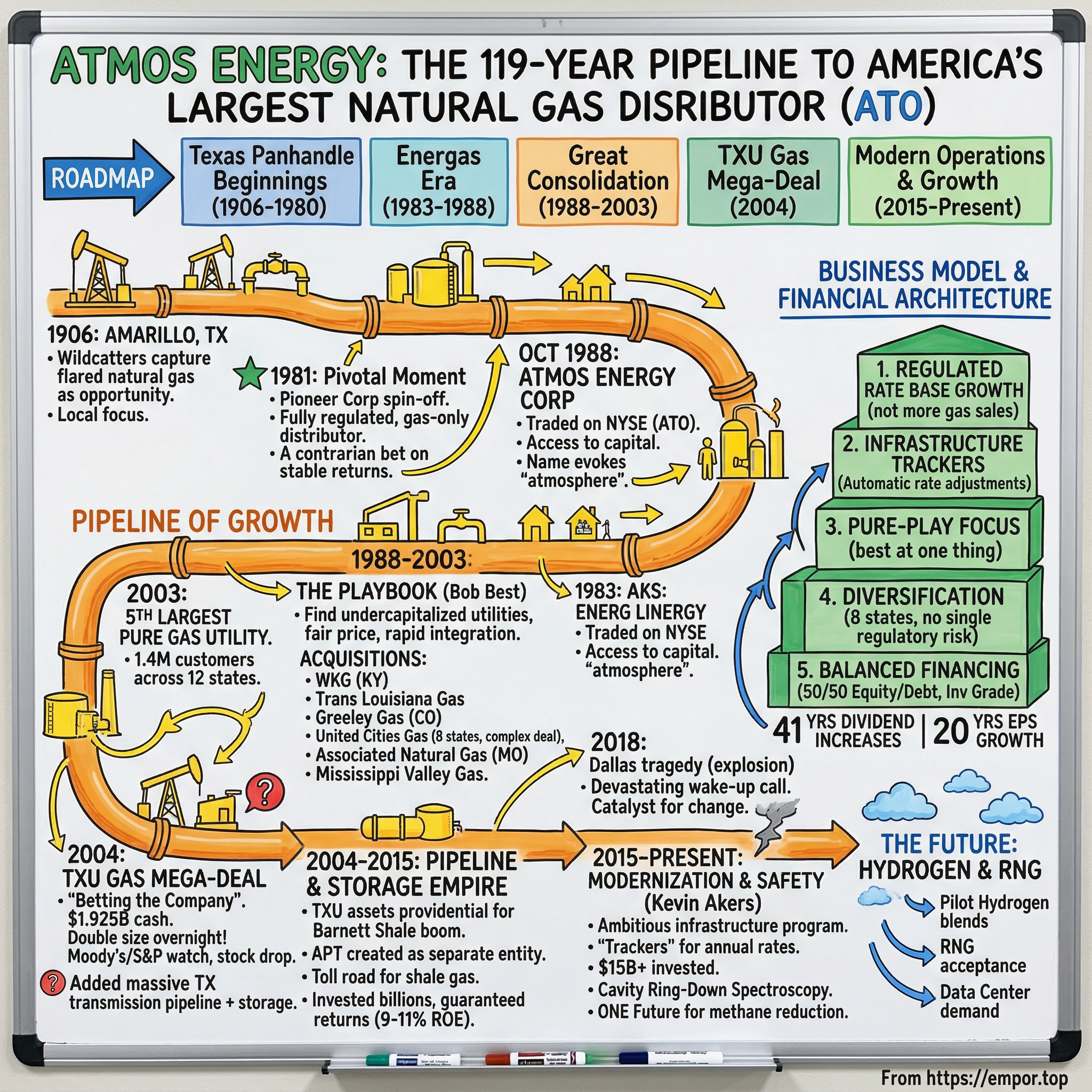 Atmos Energy visual story map