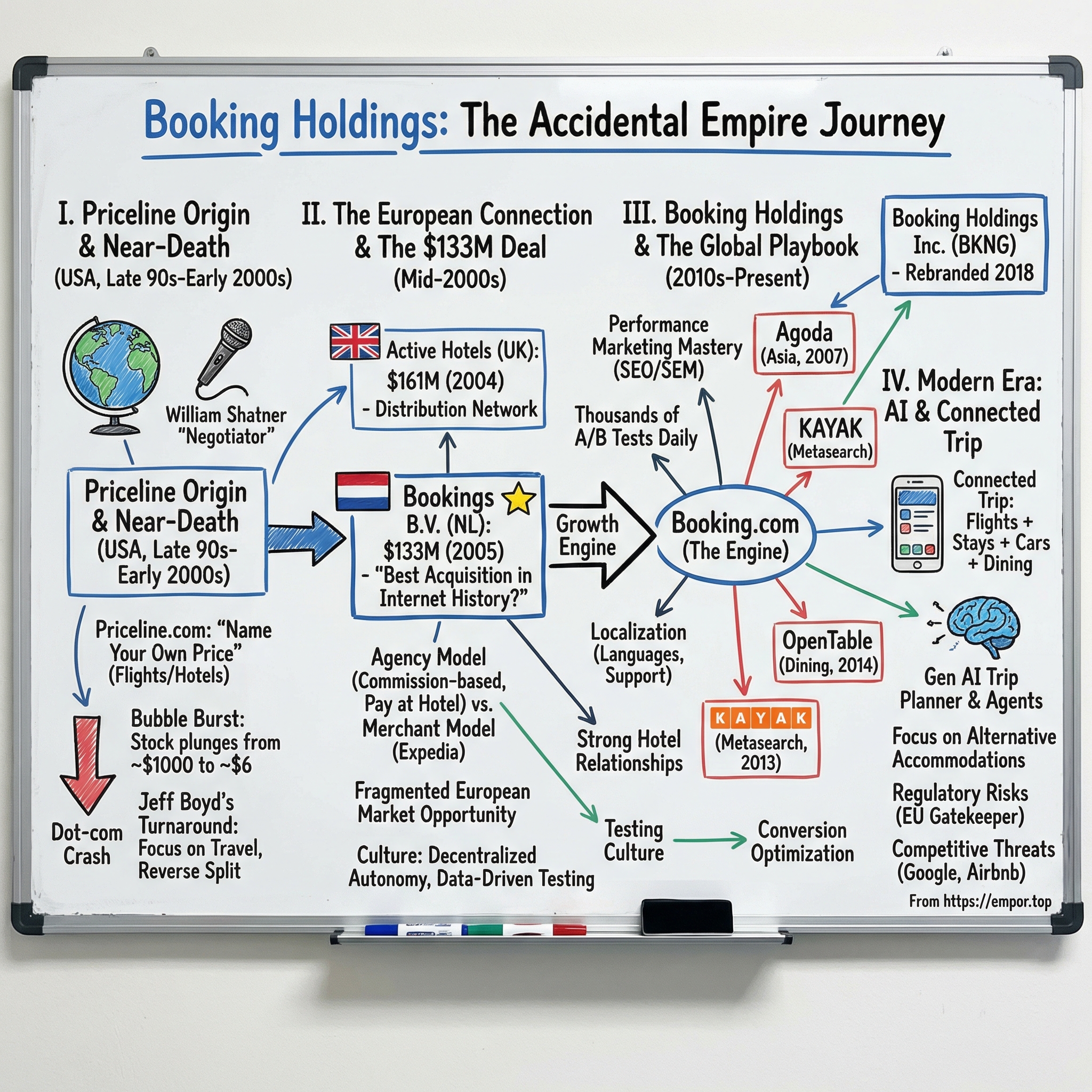 Booking Holdings visual story map