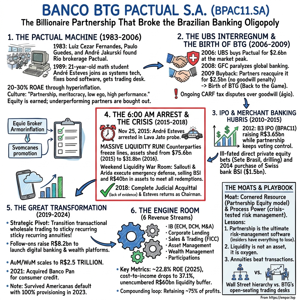 Banco BTG Pactual visual story map