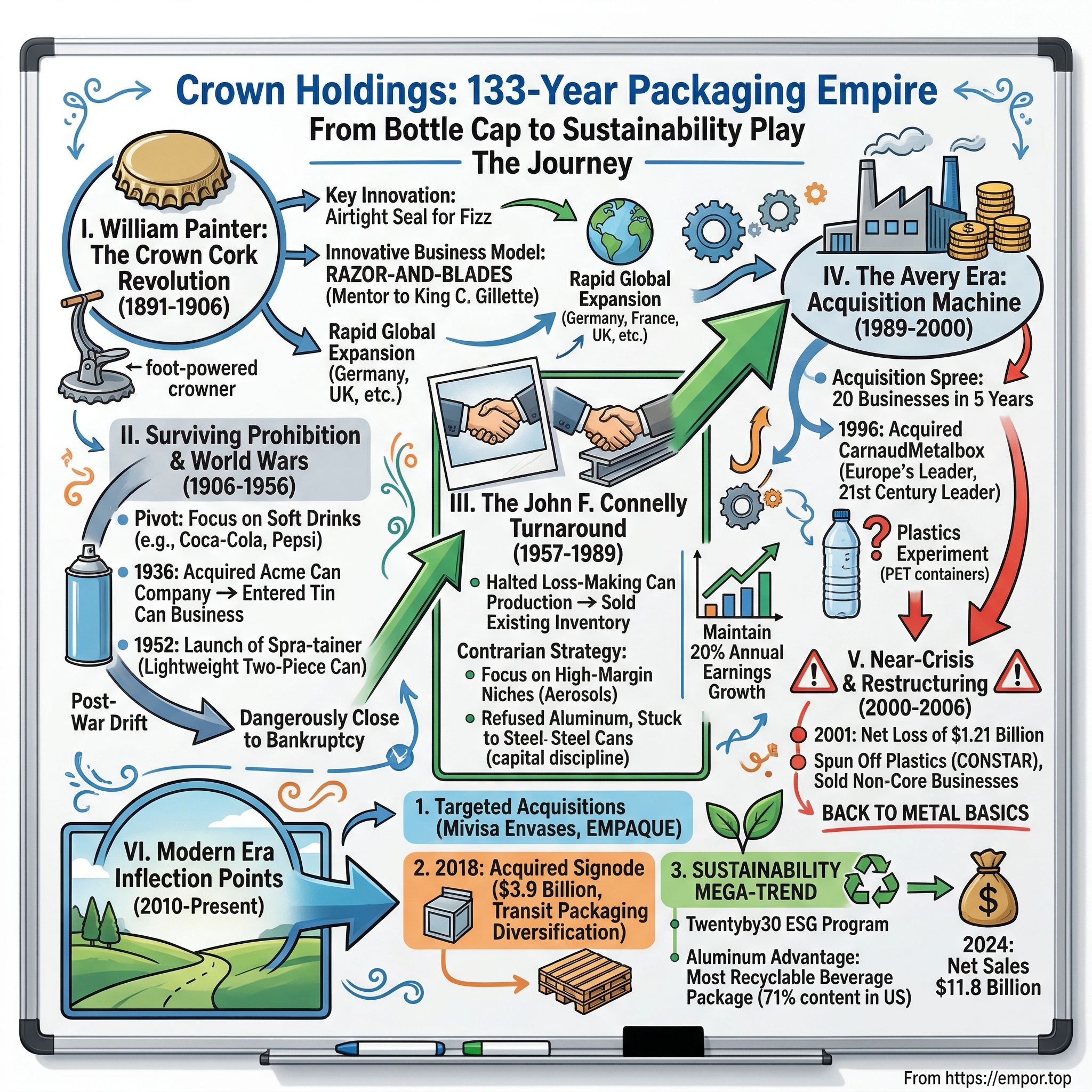Crown Holdings visual story map