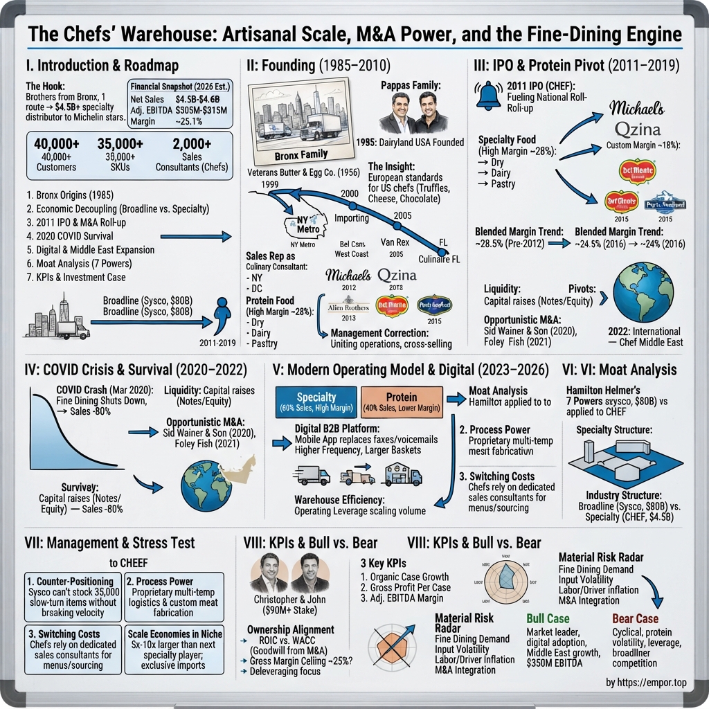 The Chefs' Warehouse visual story map