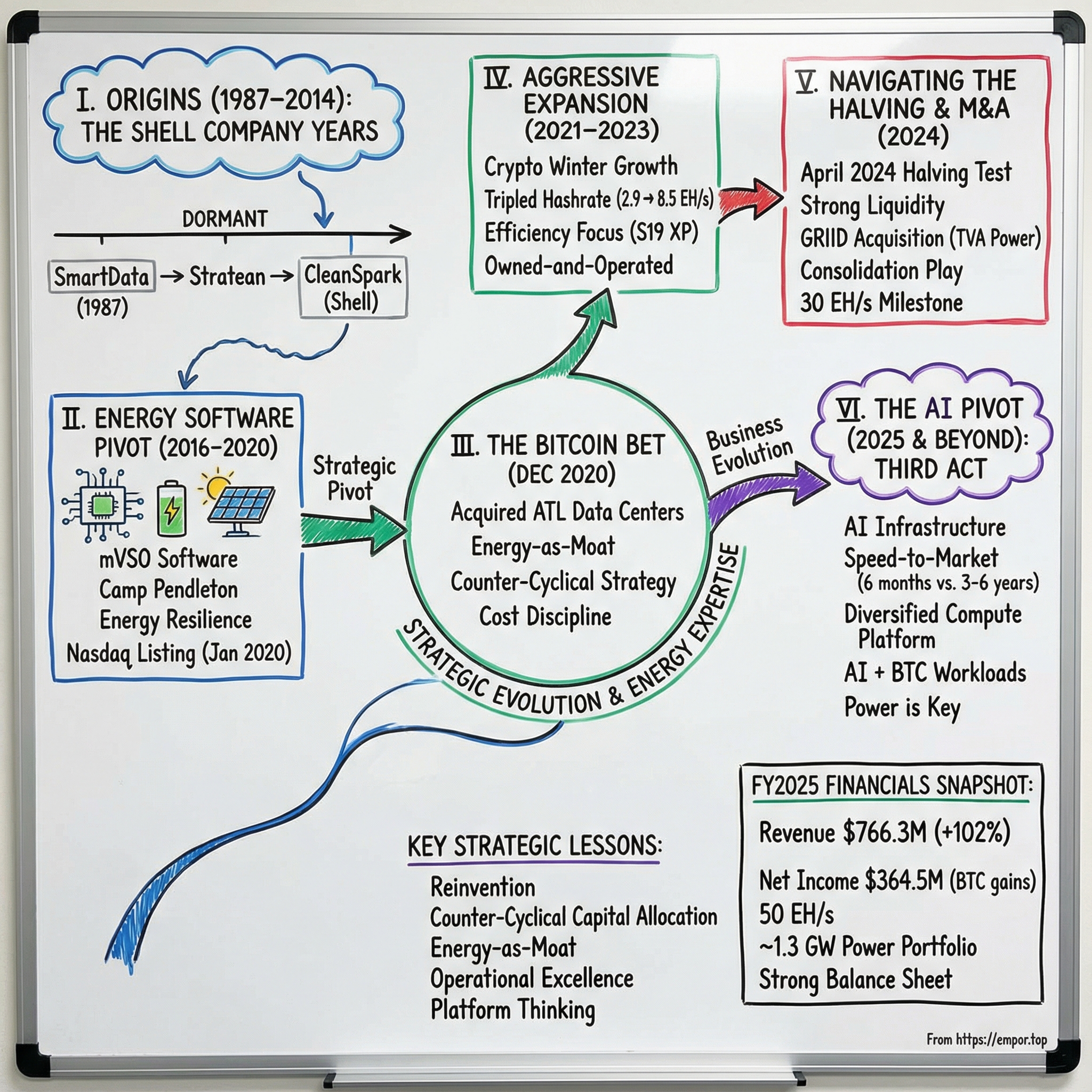 CleanSpark visual story map