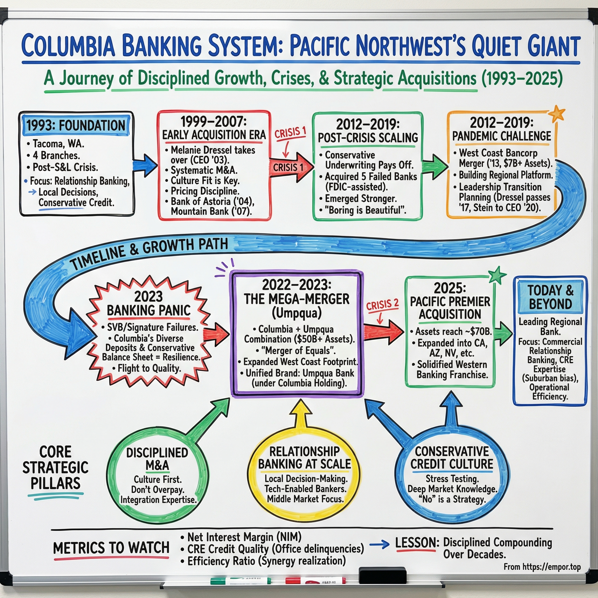 Columbia Banking System visual story map