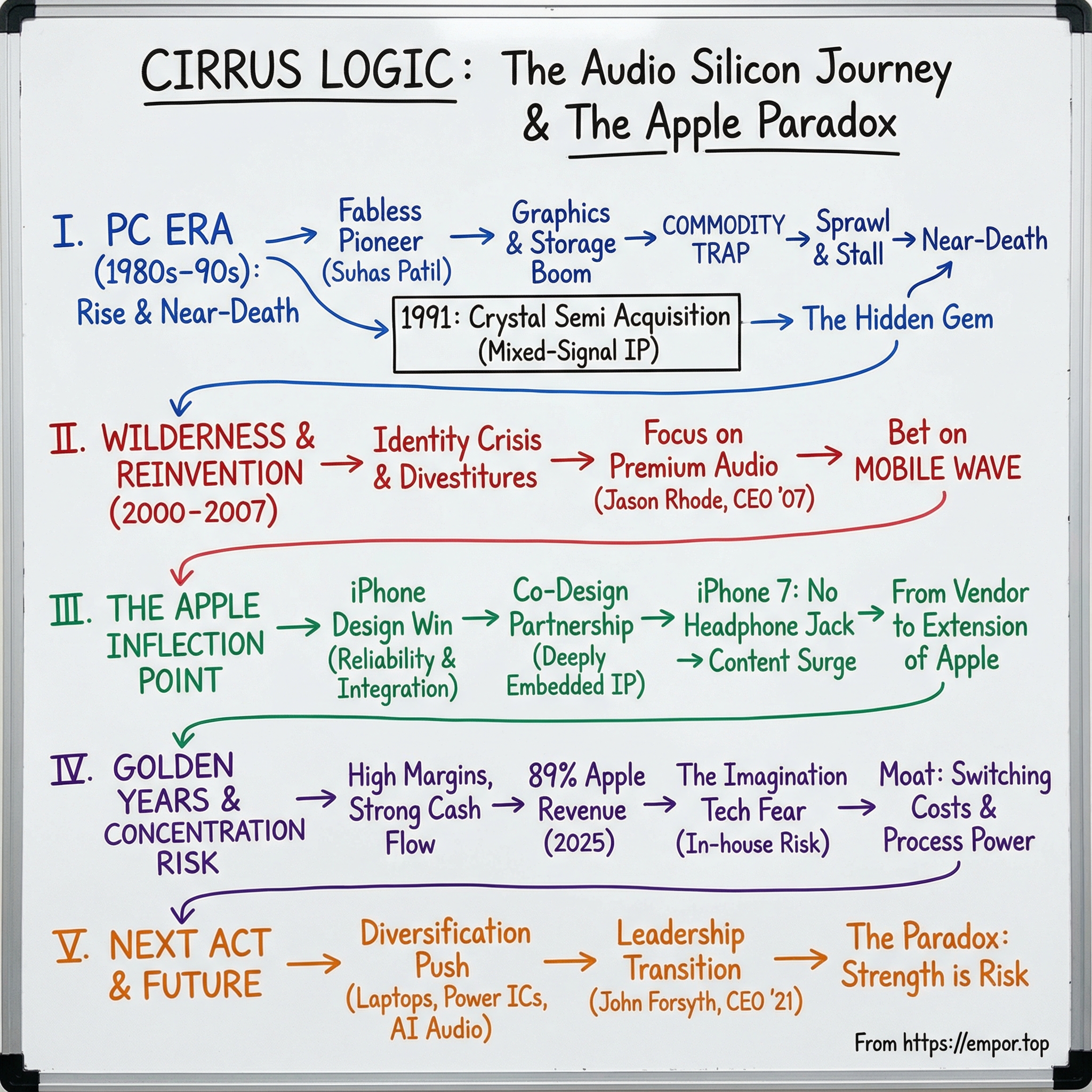 Cirrus Logic visual story map