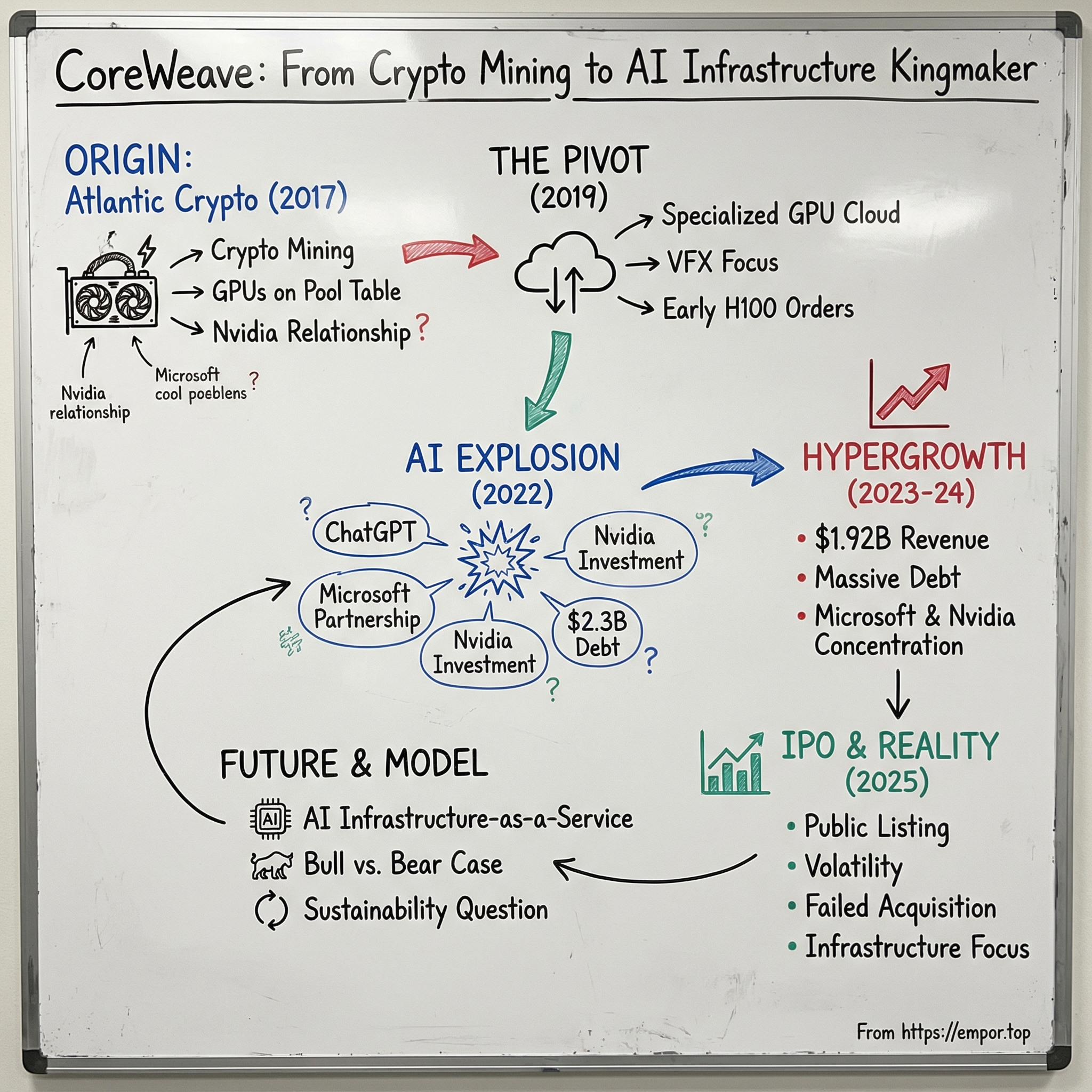 CoreWeave visual story map