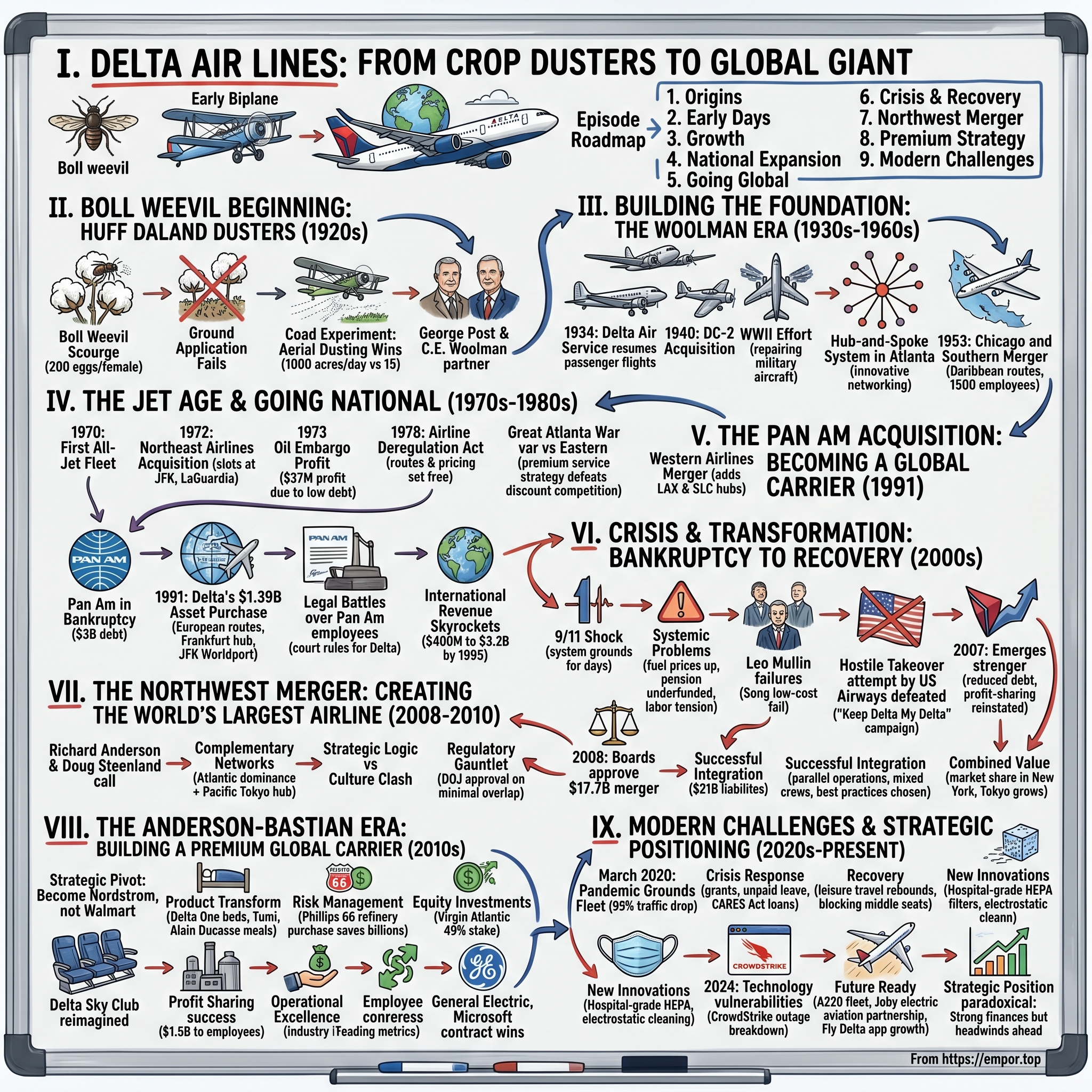 Delta Air Lines visual story map