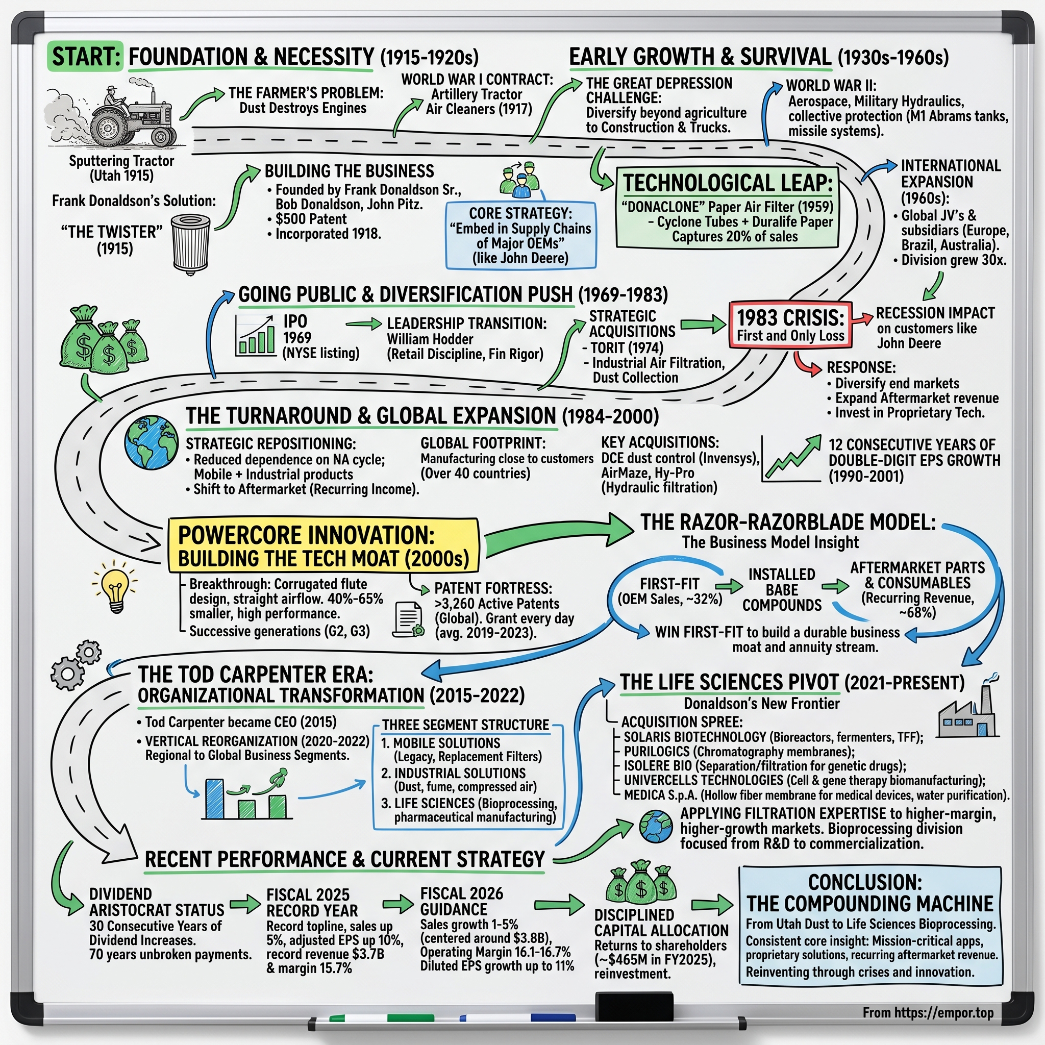 Donaldson Company visual story map