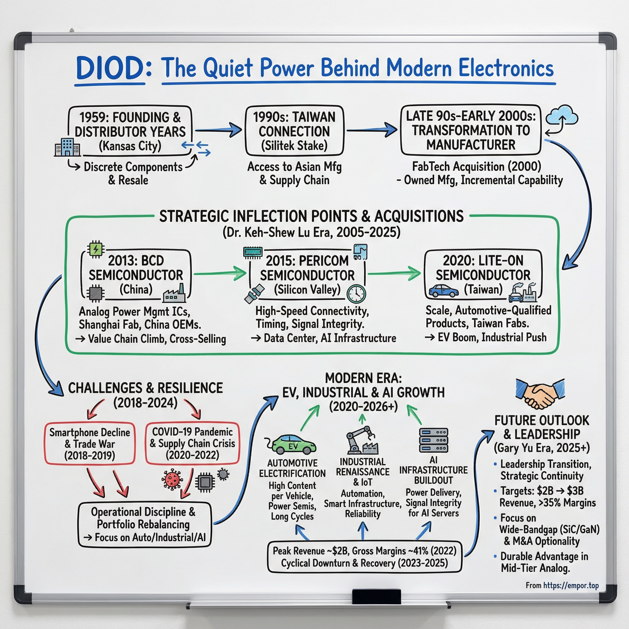 Diodes Incorporated visual story map
