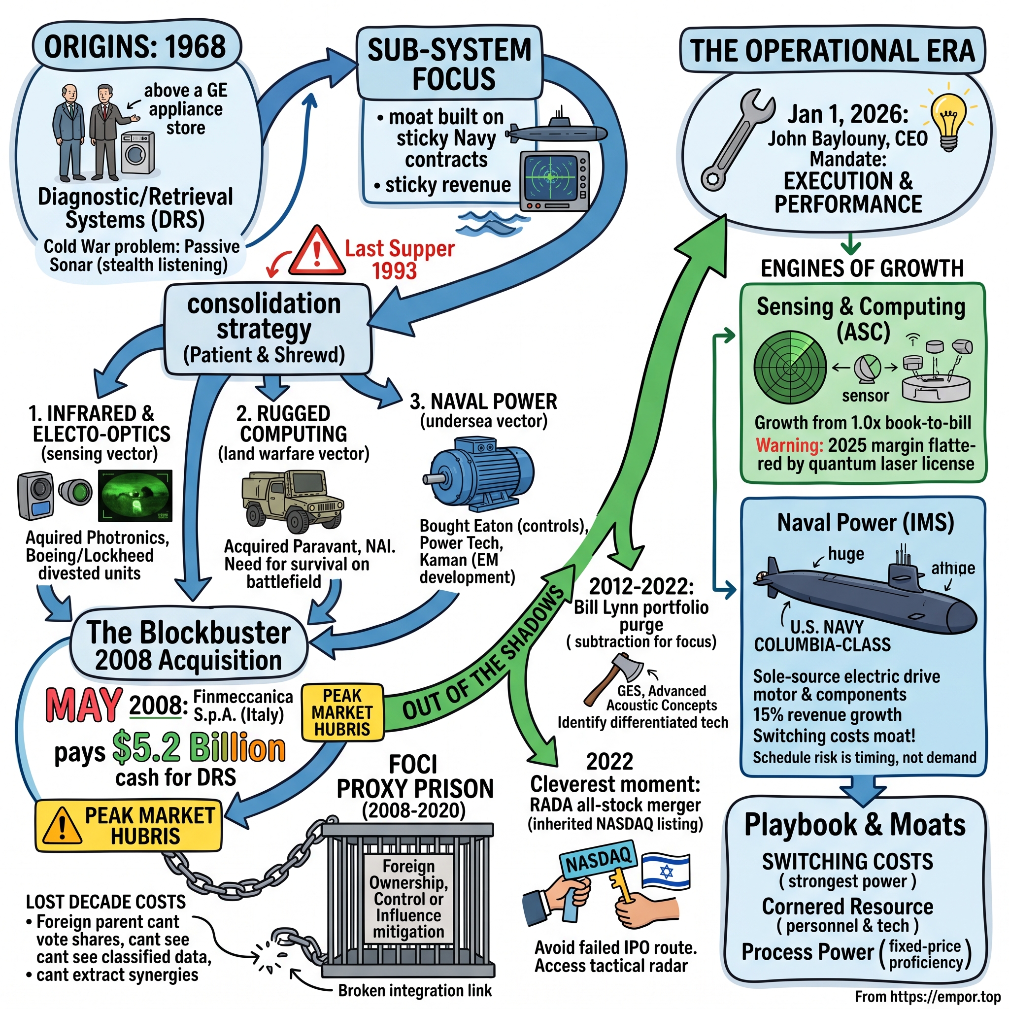 Leonardo DRS visual story map