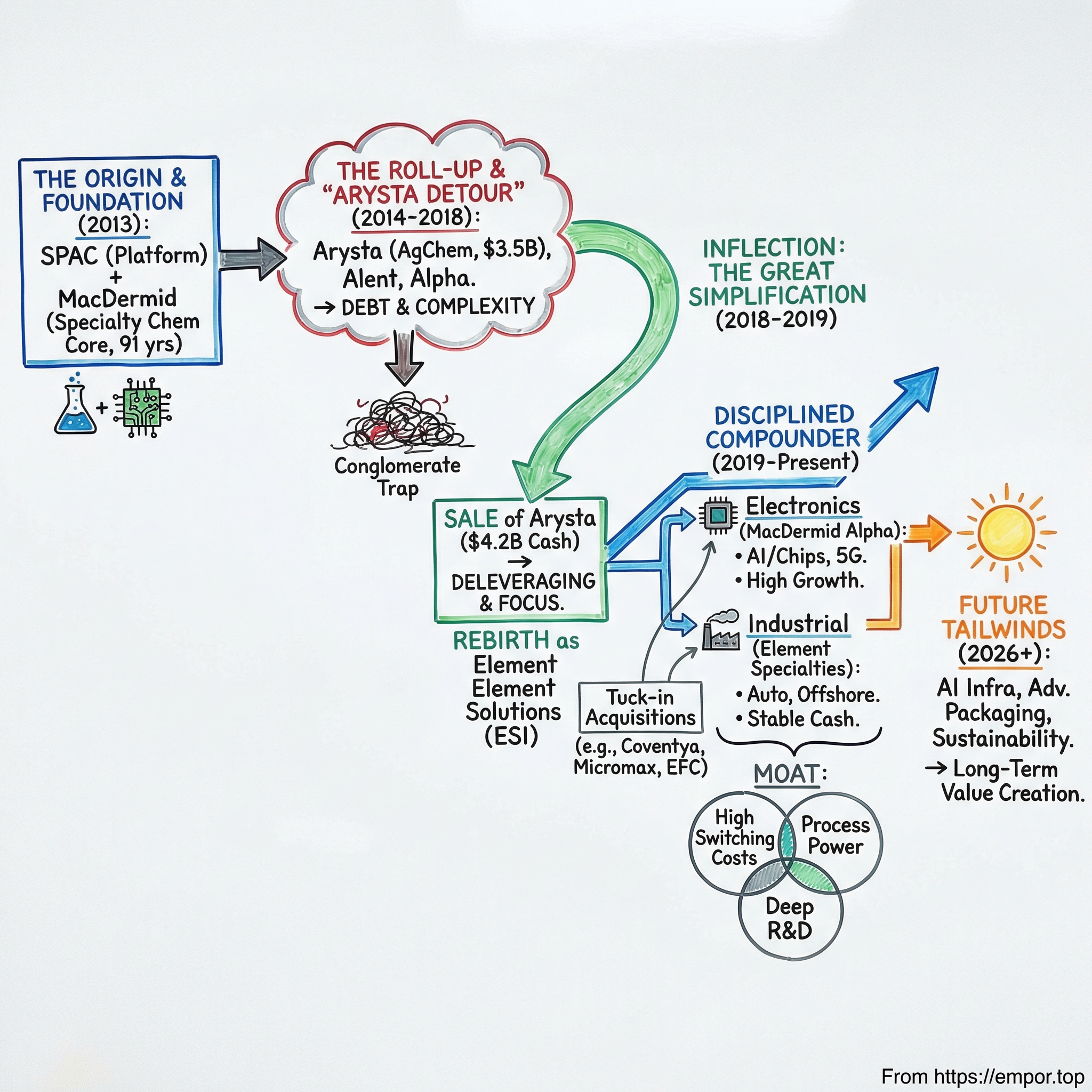Element Solutions visual story map