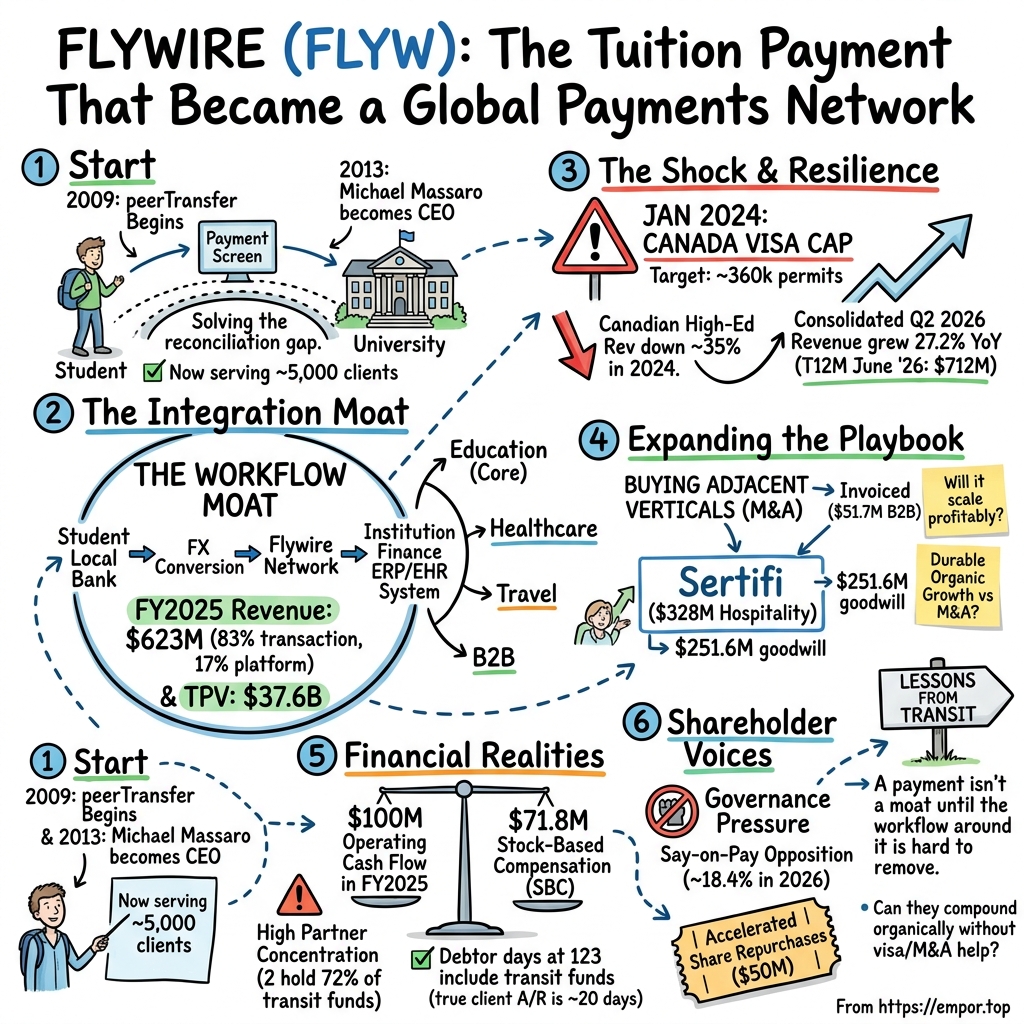 Flywire visual story map