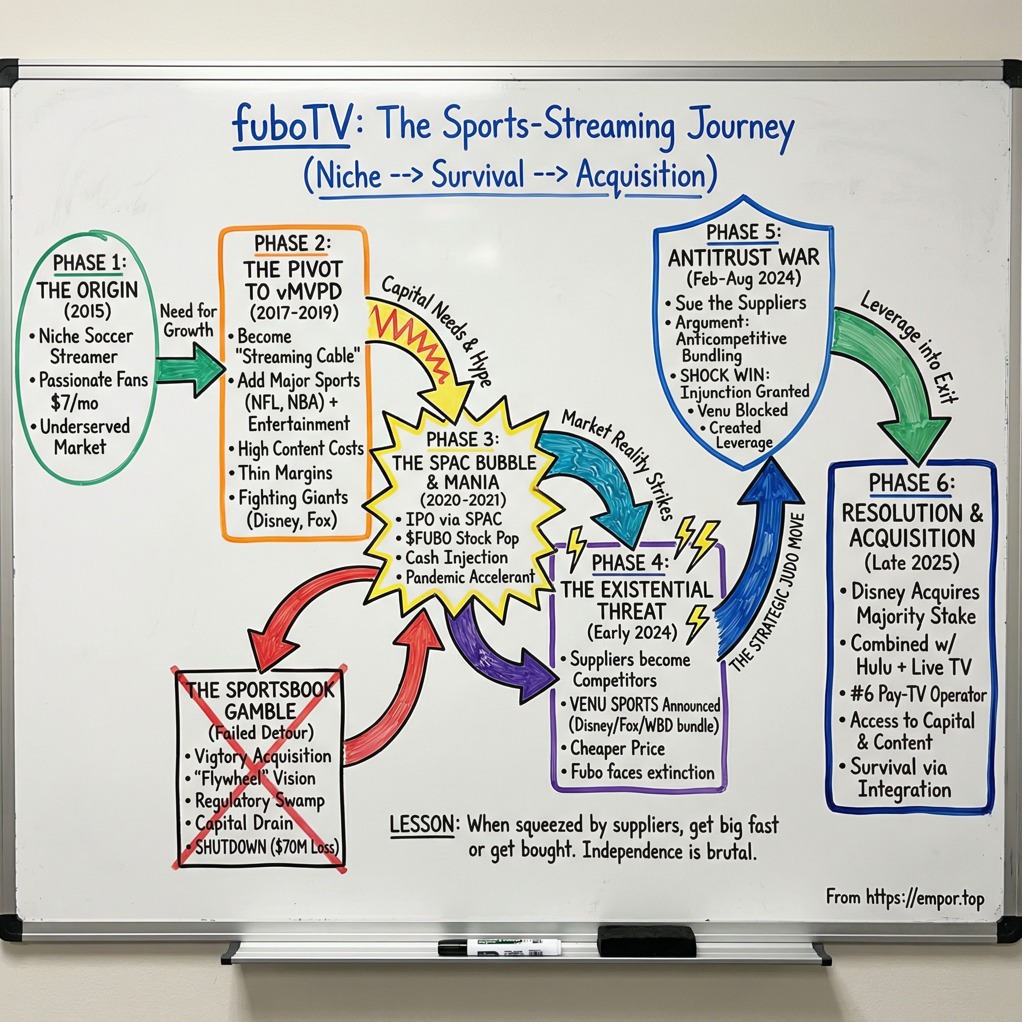 FuboTV visual story map