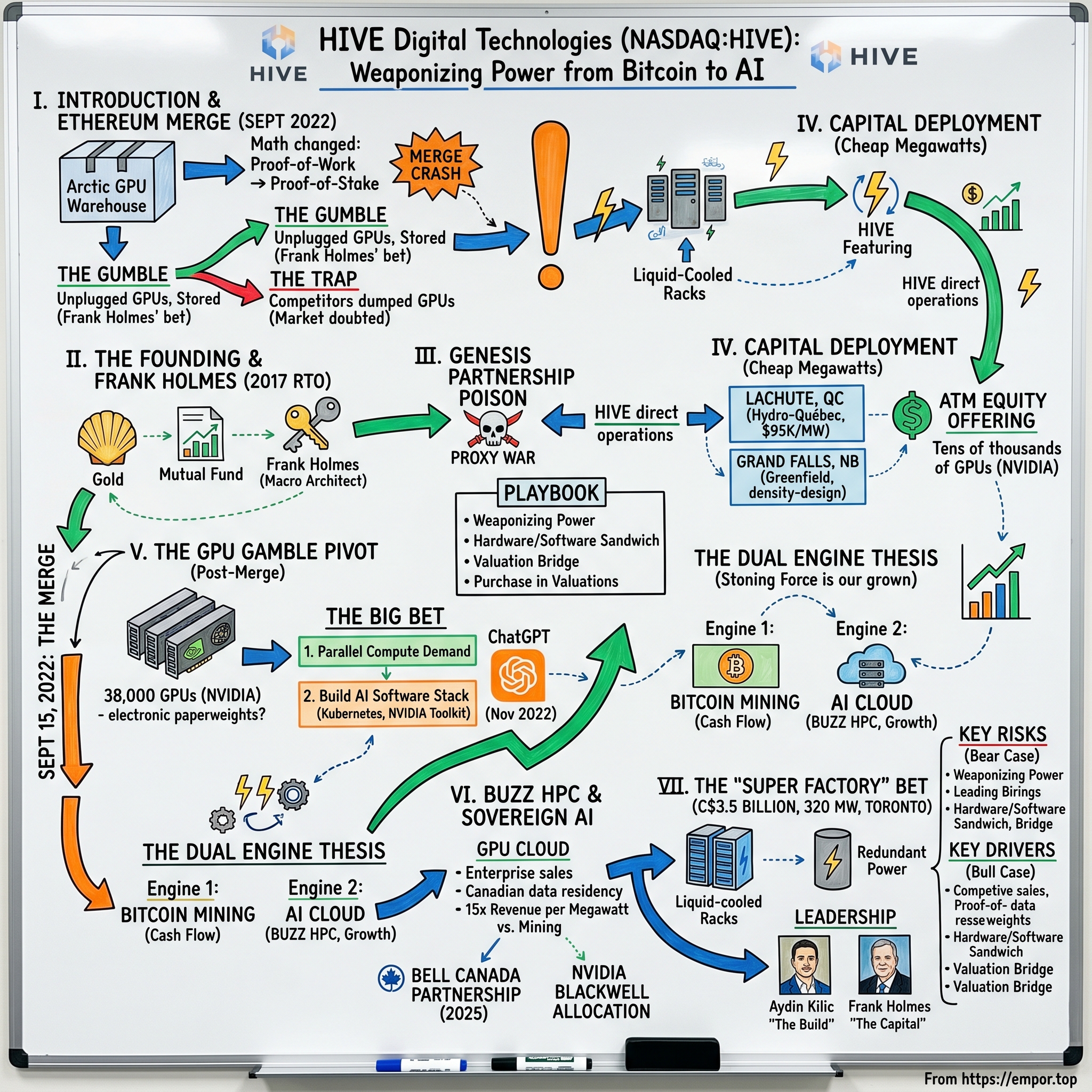 HIVE Digital Technologies visual story map
