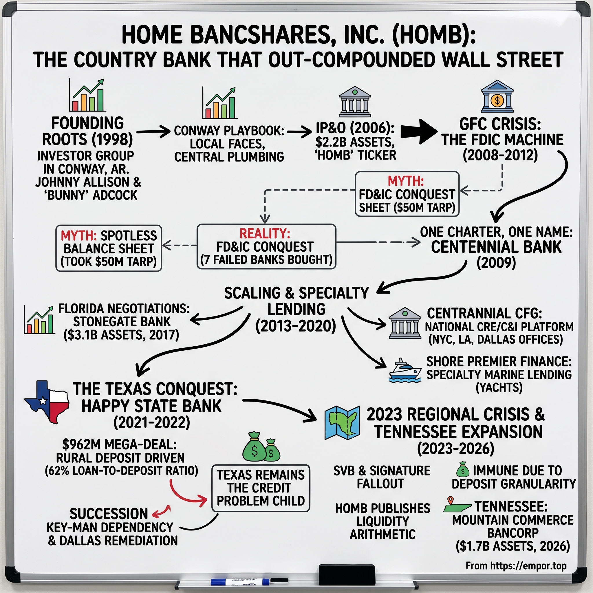 Home Bancshares visual story map