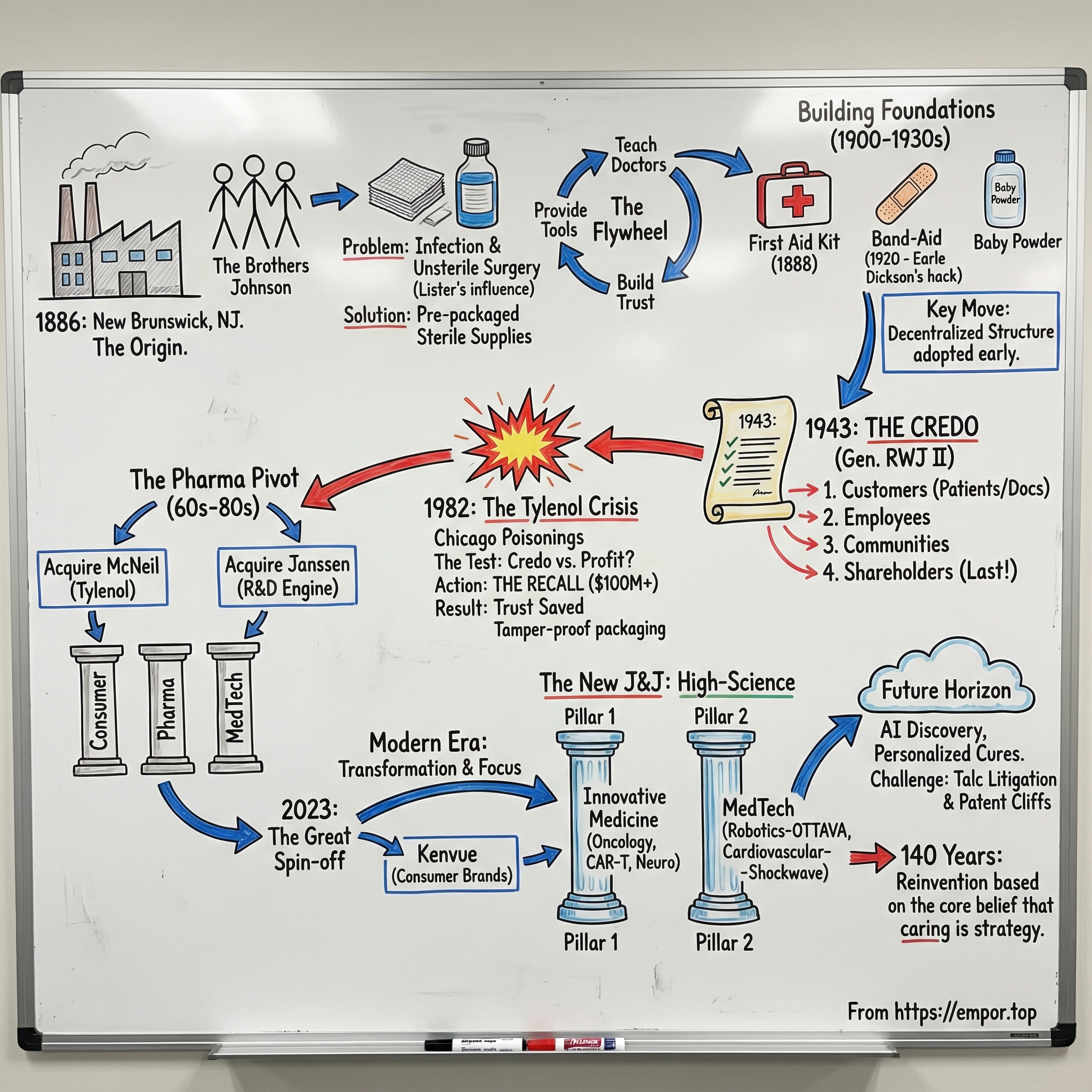 Johnson & Johnson visual story map