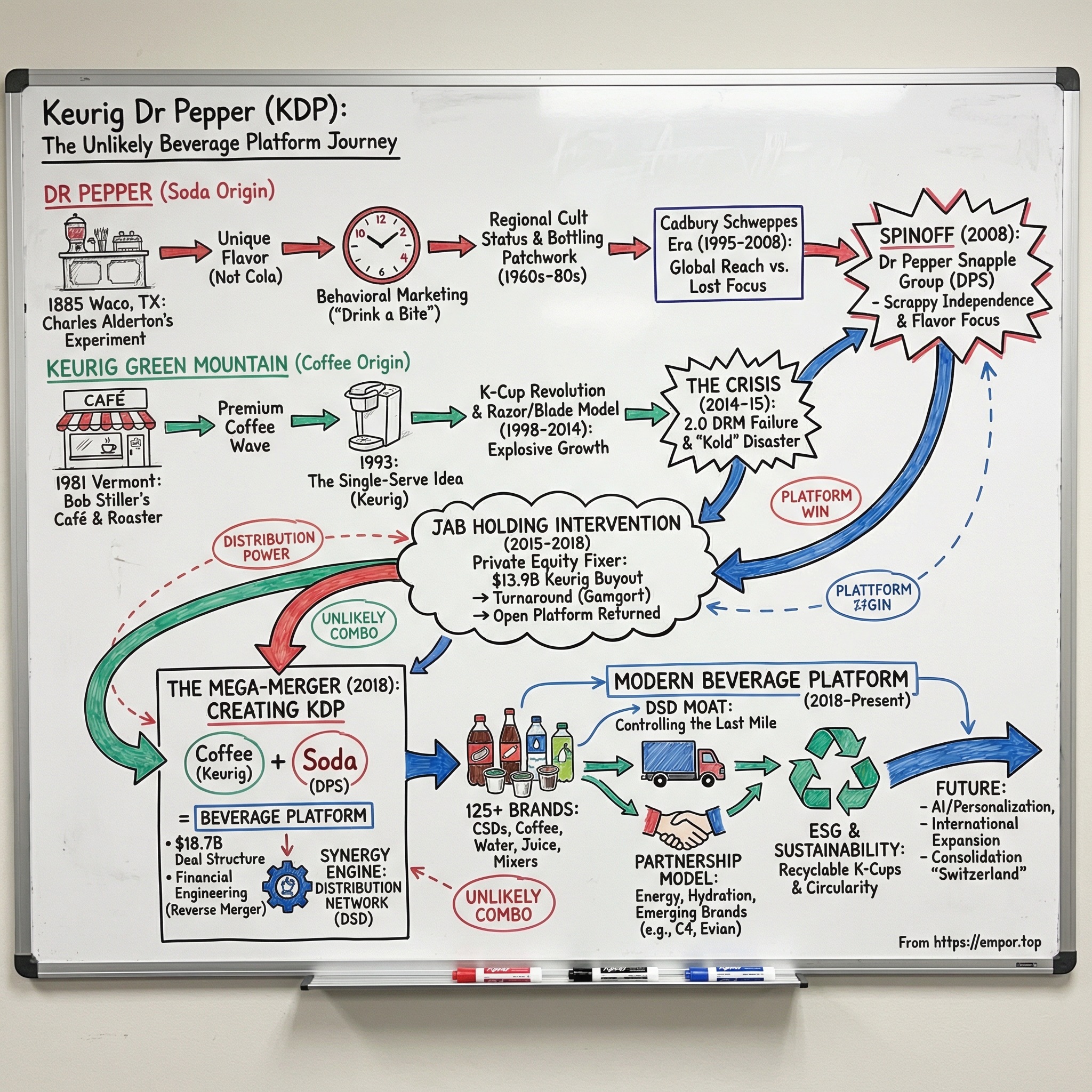Keurig Dr Pepper visual story map