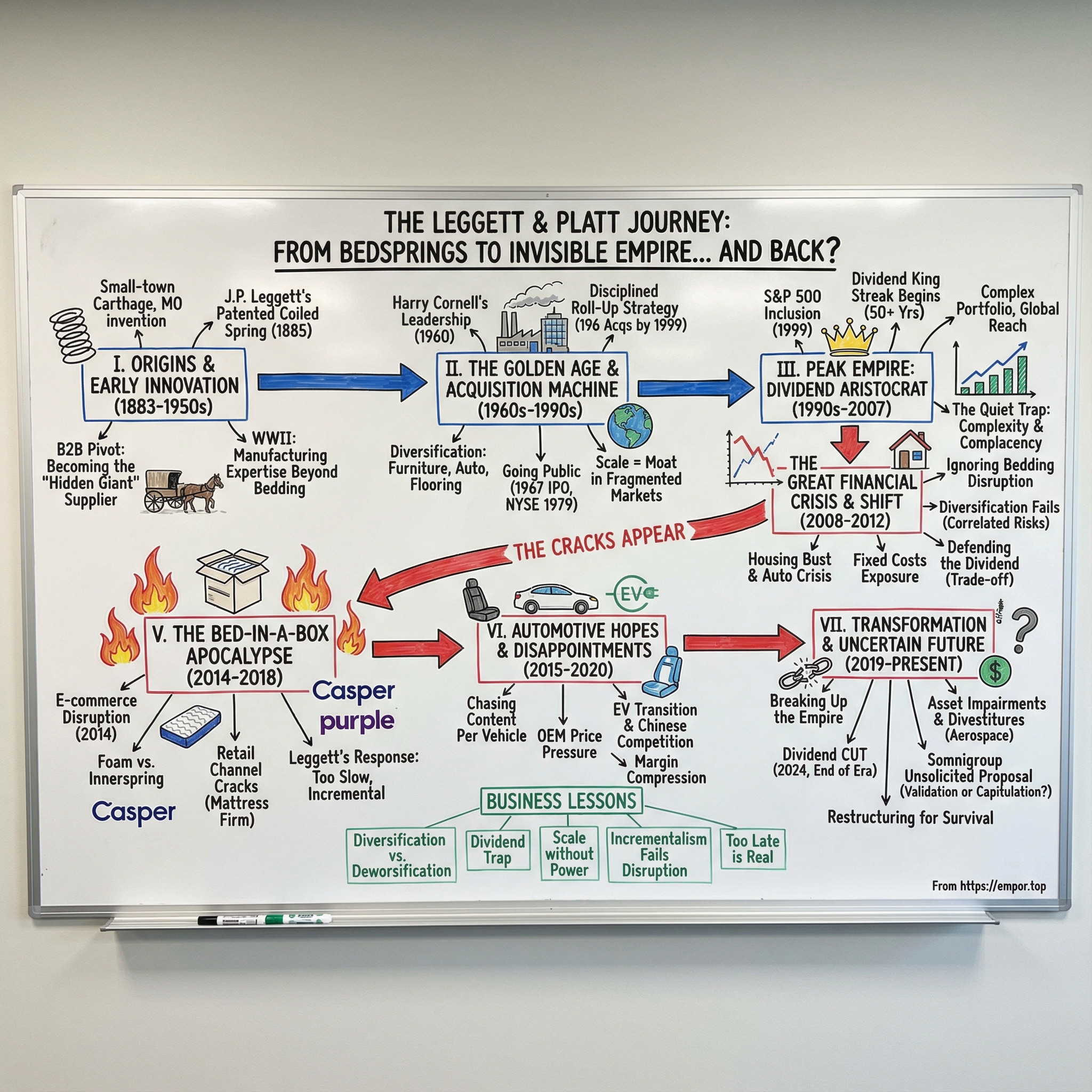 Leggett & Platt visual story map
