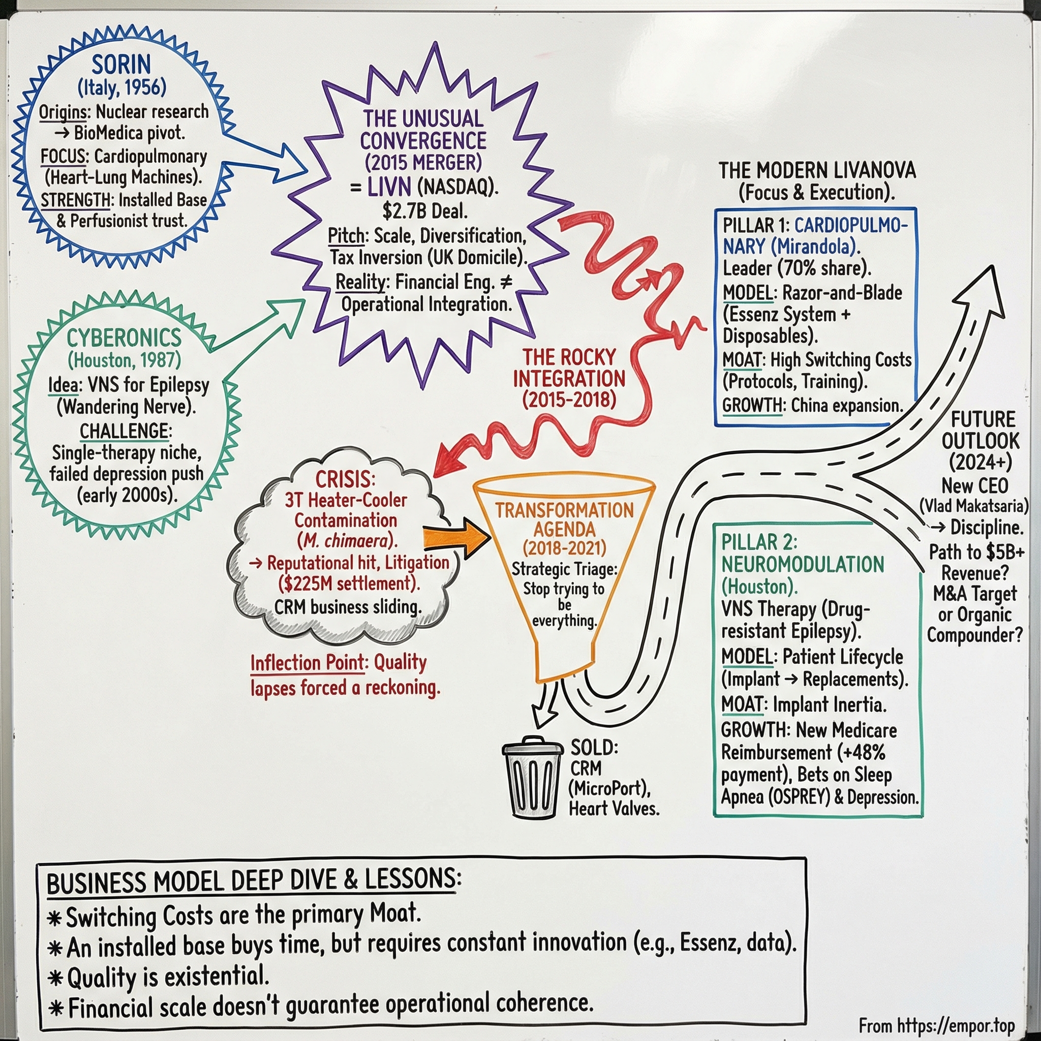 LivaNova visual story map