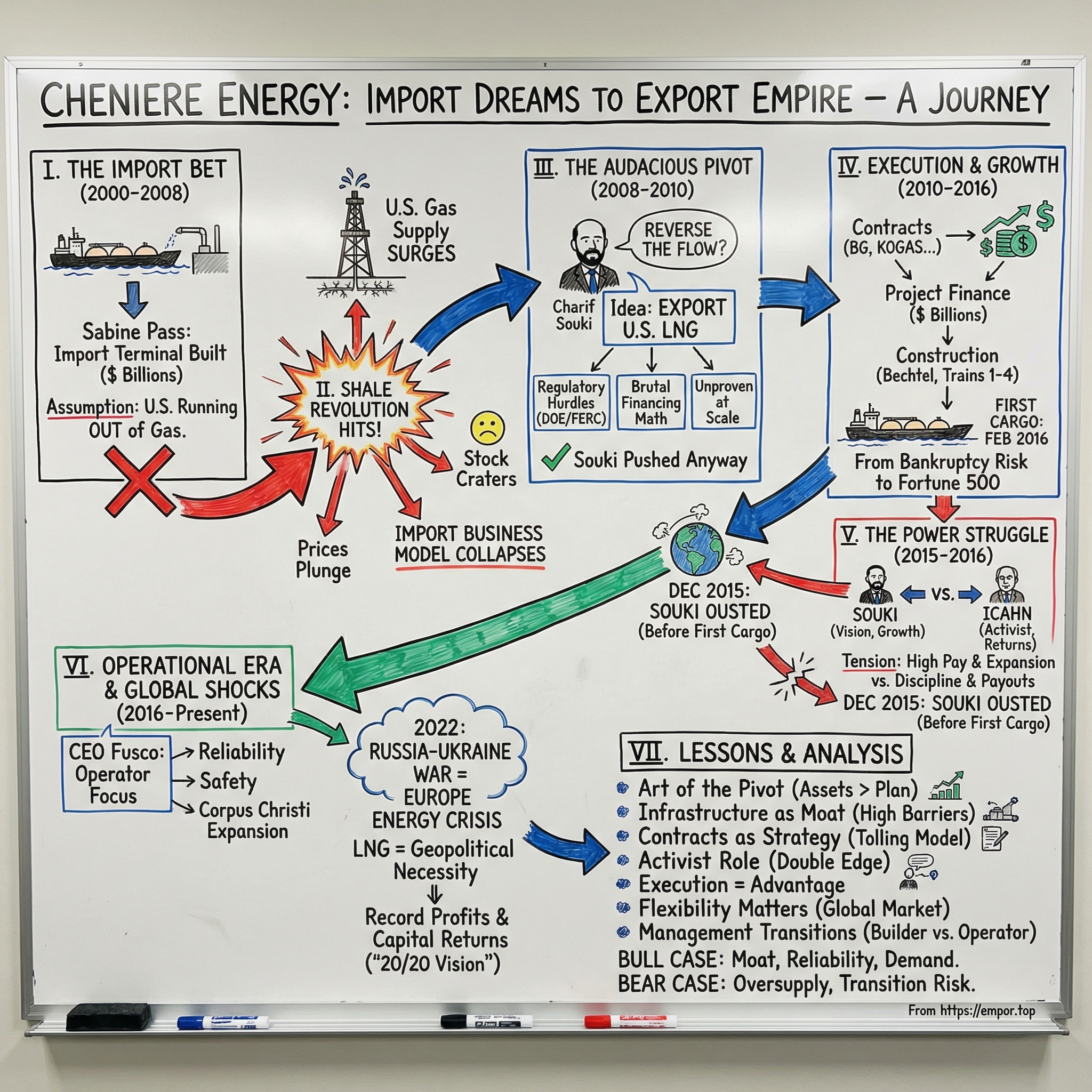 Cheniere Energy visual story map