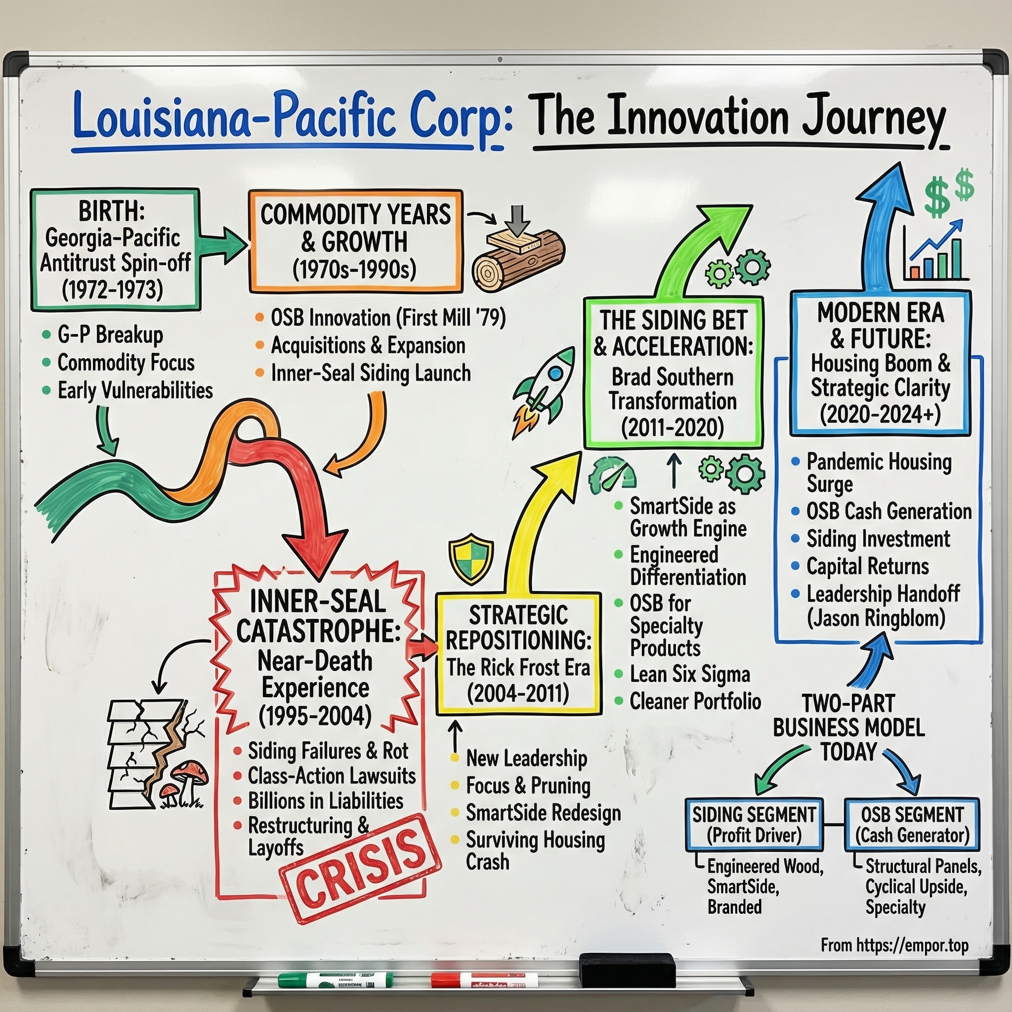 Louisiana-Pacific visual story map