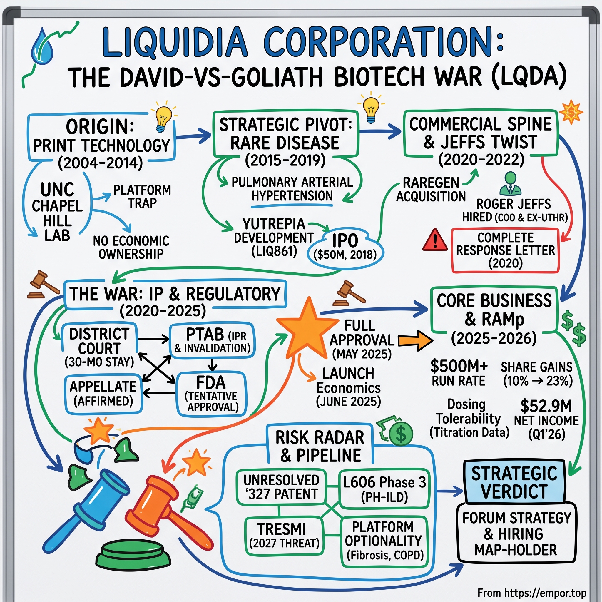 Liquidia visual story map