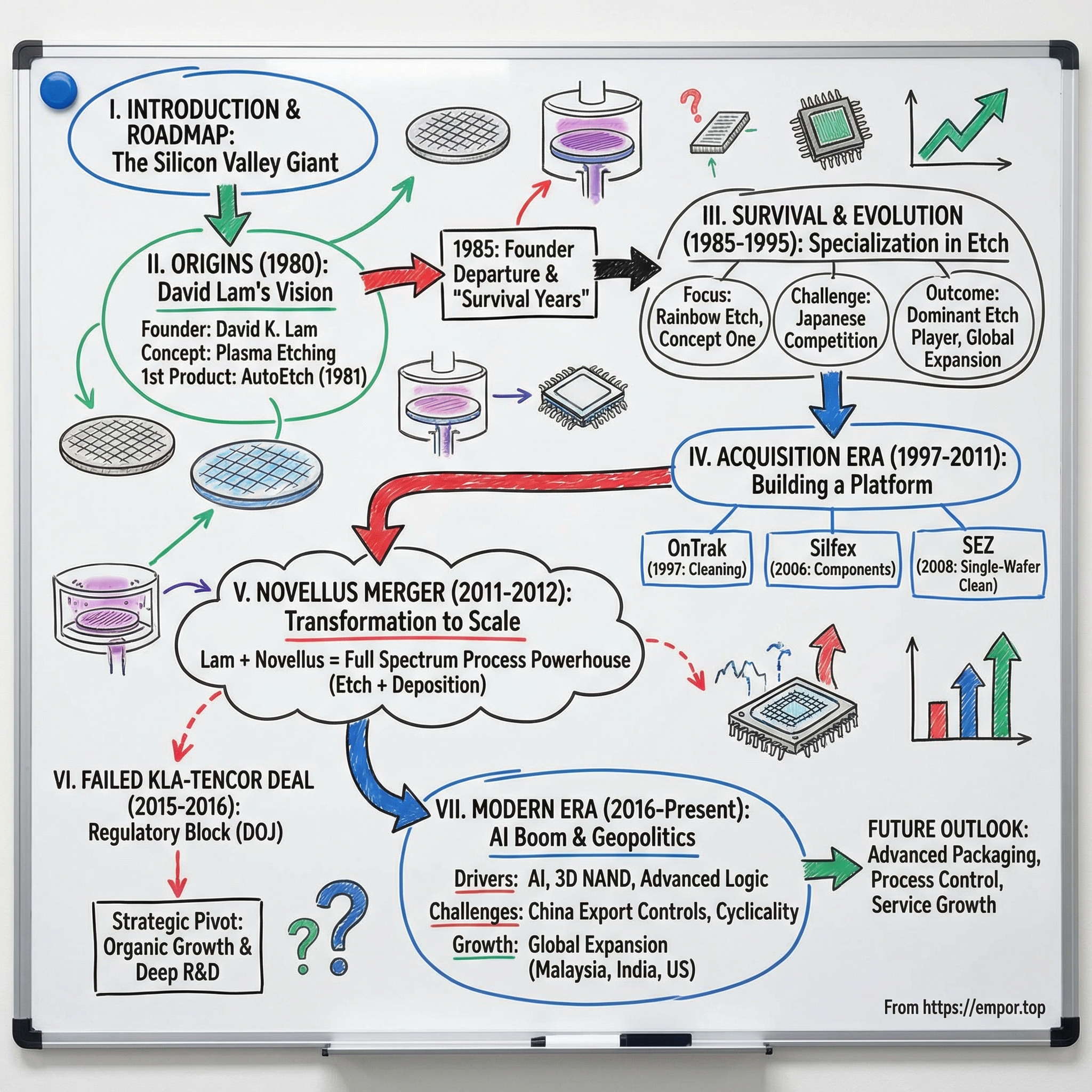 Lam Research visual story map
