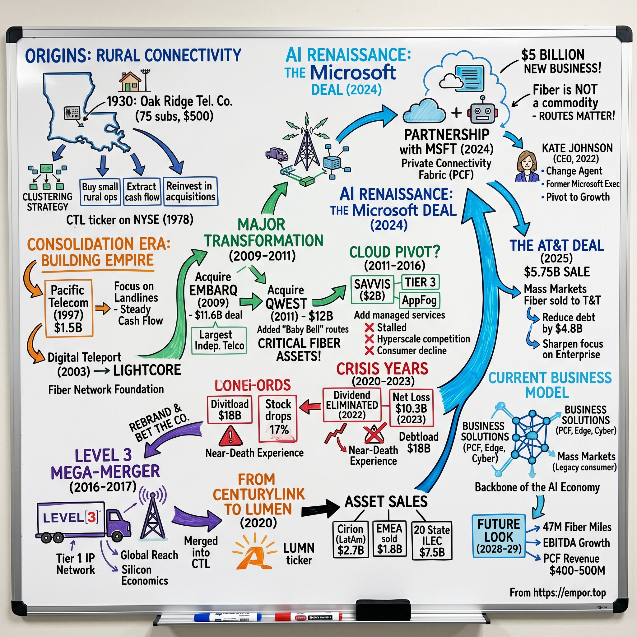 Lumen Technologies visual story map
